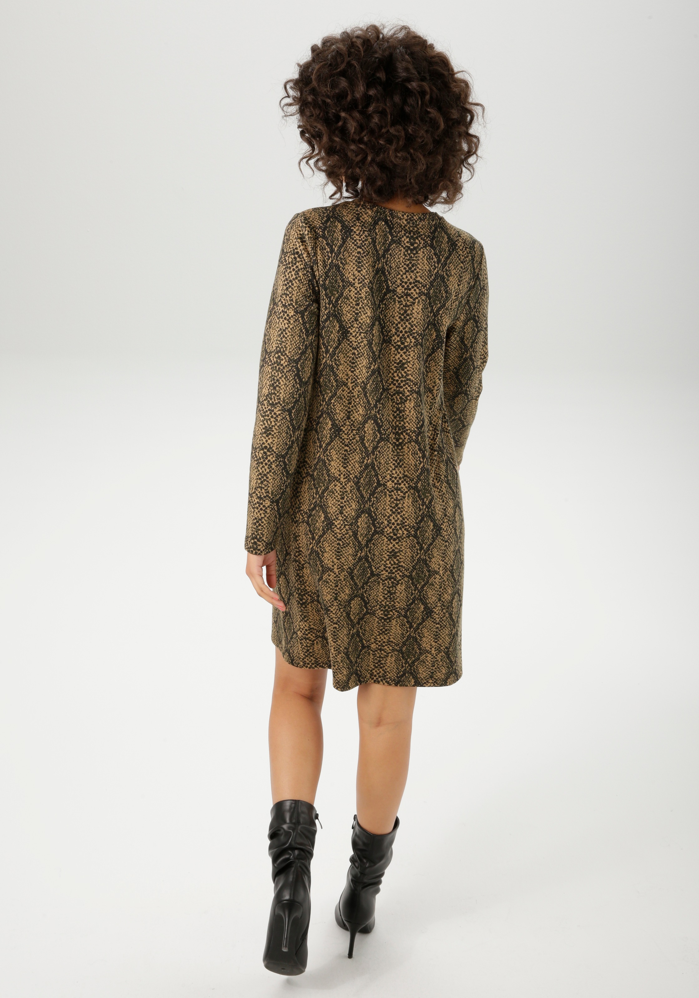 Aniston CASUAL Jerseykleid, im extravagantem Schlangen-Muster - NEUE KOLLEKTION