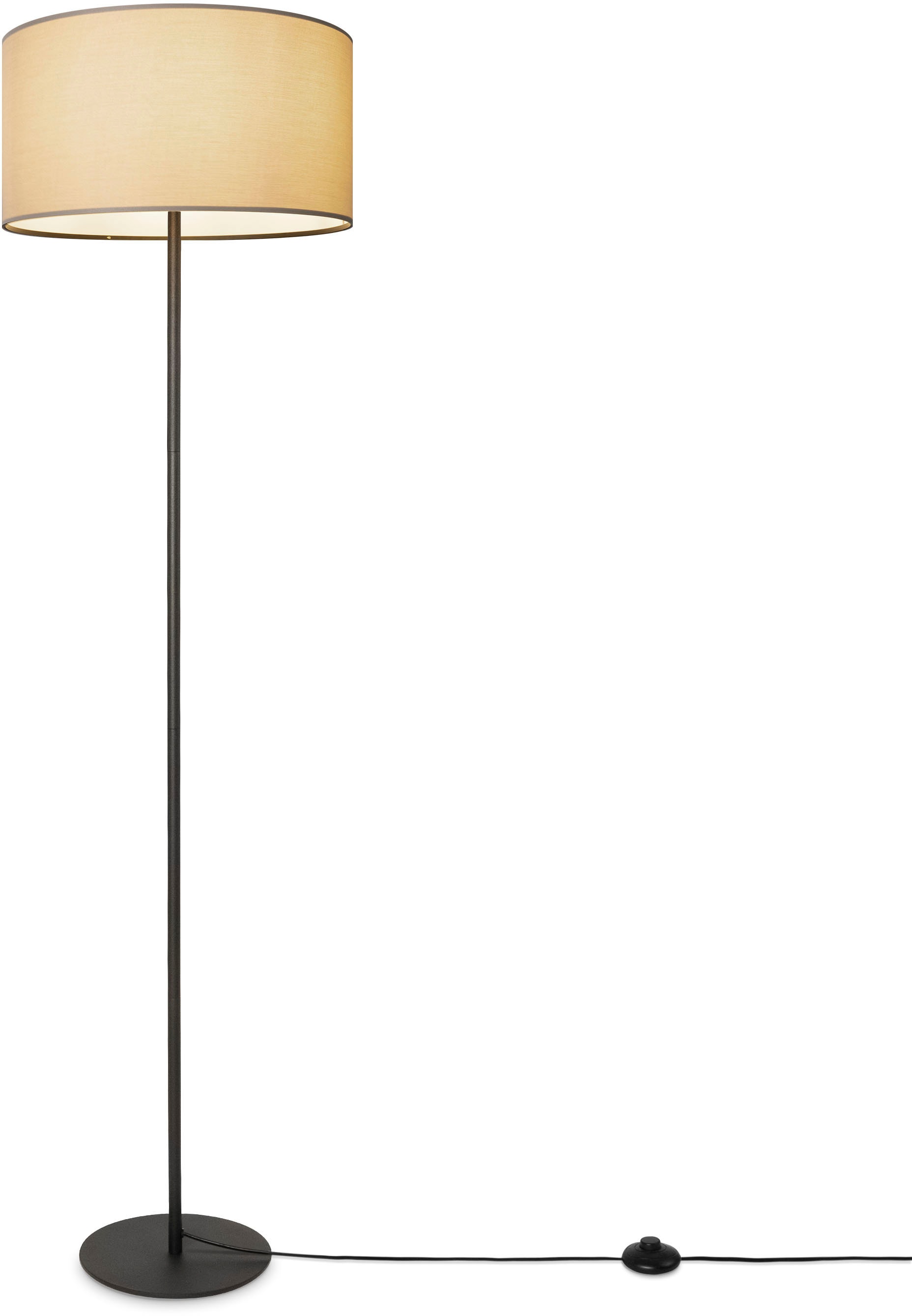 Paco Home Stehlampe »Uni Color«, 1 flammig, Leuchtmittel E27 | ohne Leuchtmittel, LED Modern Wohnzimmer Schlafzimmer, Einbeinig, Deko Stehleuchte E27