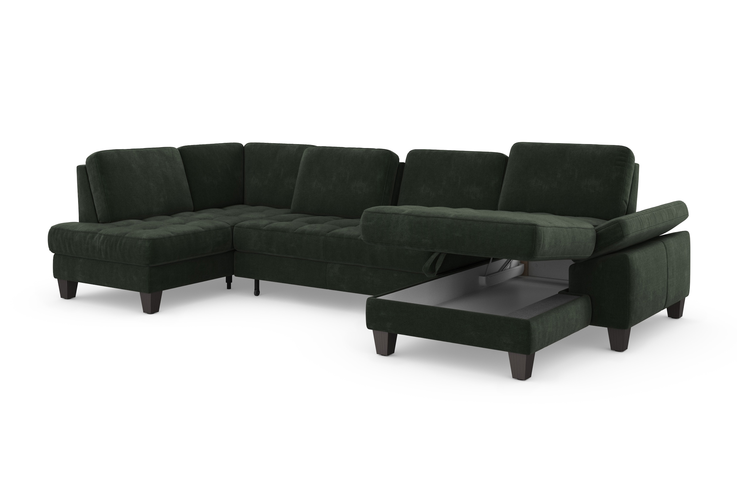 sit&more Wohnlandschaft »Westham U-Form«, wahlweise mit Bettfunktion, Bettkasten, Sitztiefenverstellung