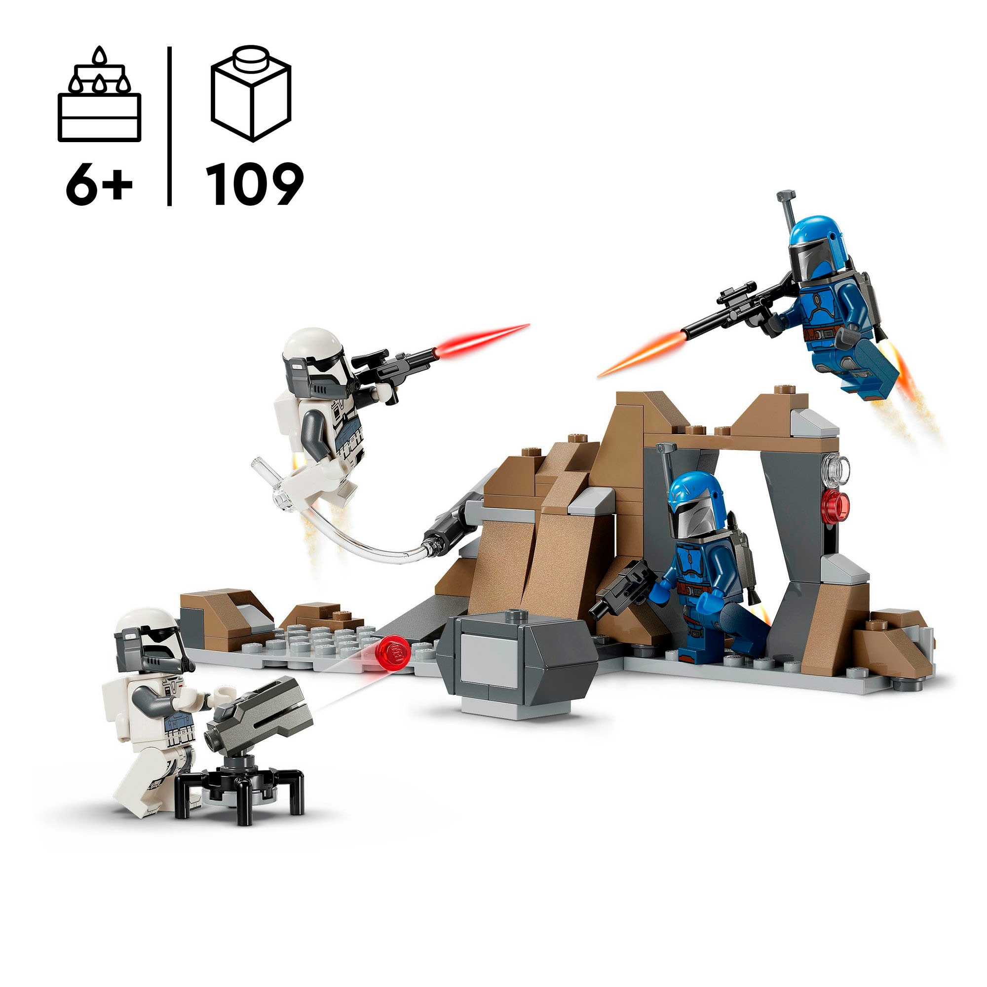 LEGO® Konstruktionsspielsteine »Hinterhalt auf Mandalore™ Battle Pack (75373), LEGO Star Wars™«, (109 St.), Made in Europe