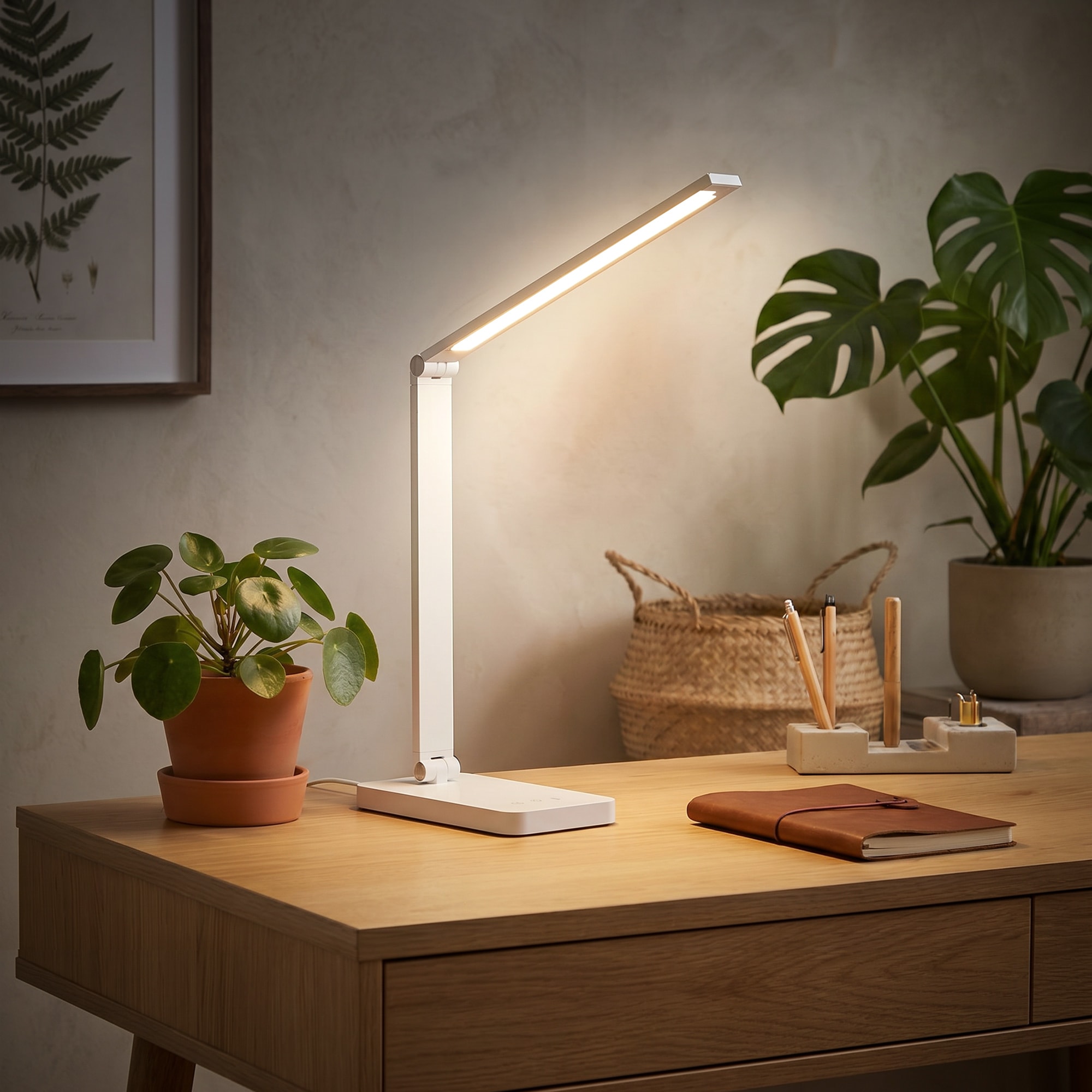 Briloner Leuchten LED Tischleuchte »RICK« LED-Modul 1 Stk. warmweiß - kaltweiß 18x38x31,5 cm, Büro, Kinderzimmer