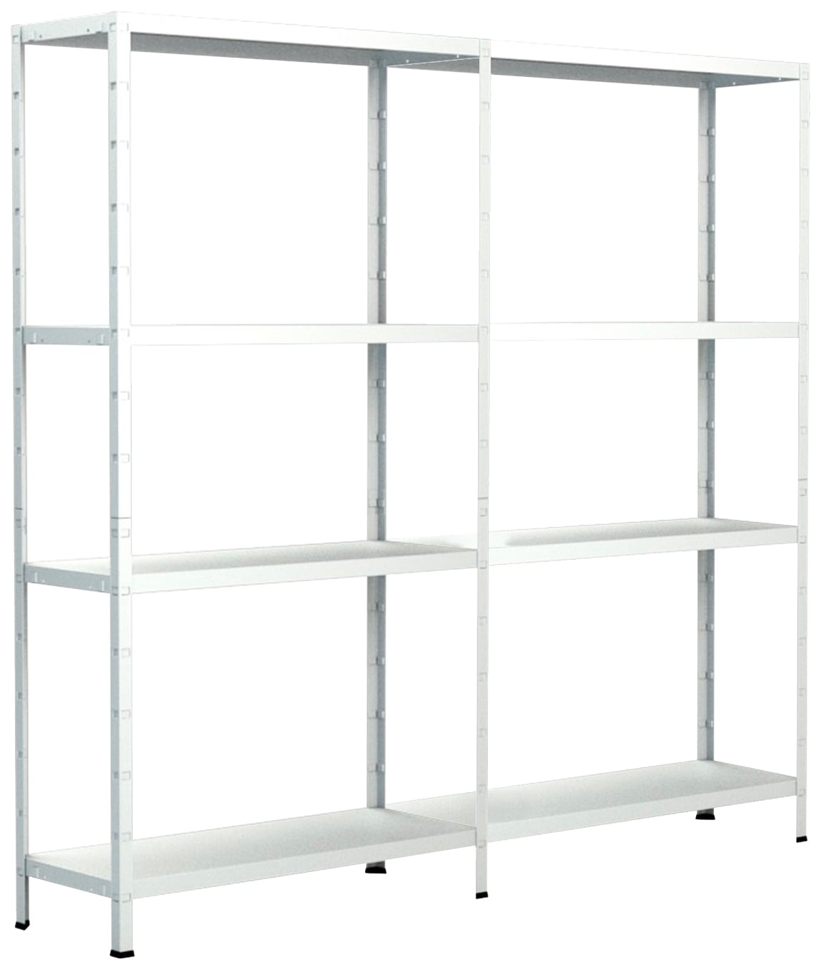 SCHULTE Regalwelt Steckregal »Stecksystem Grund- und Anbauregal«, Metall weiß, 1800x1800x500 mm, 8 Böden