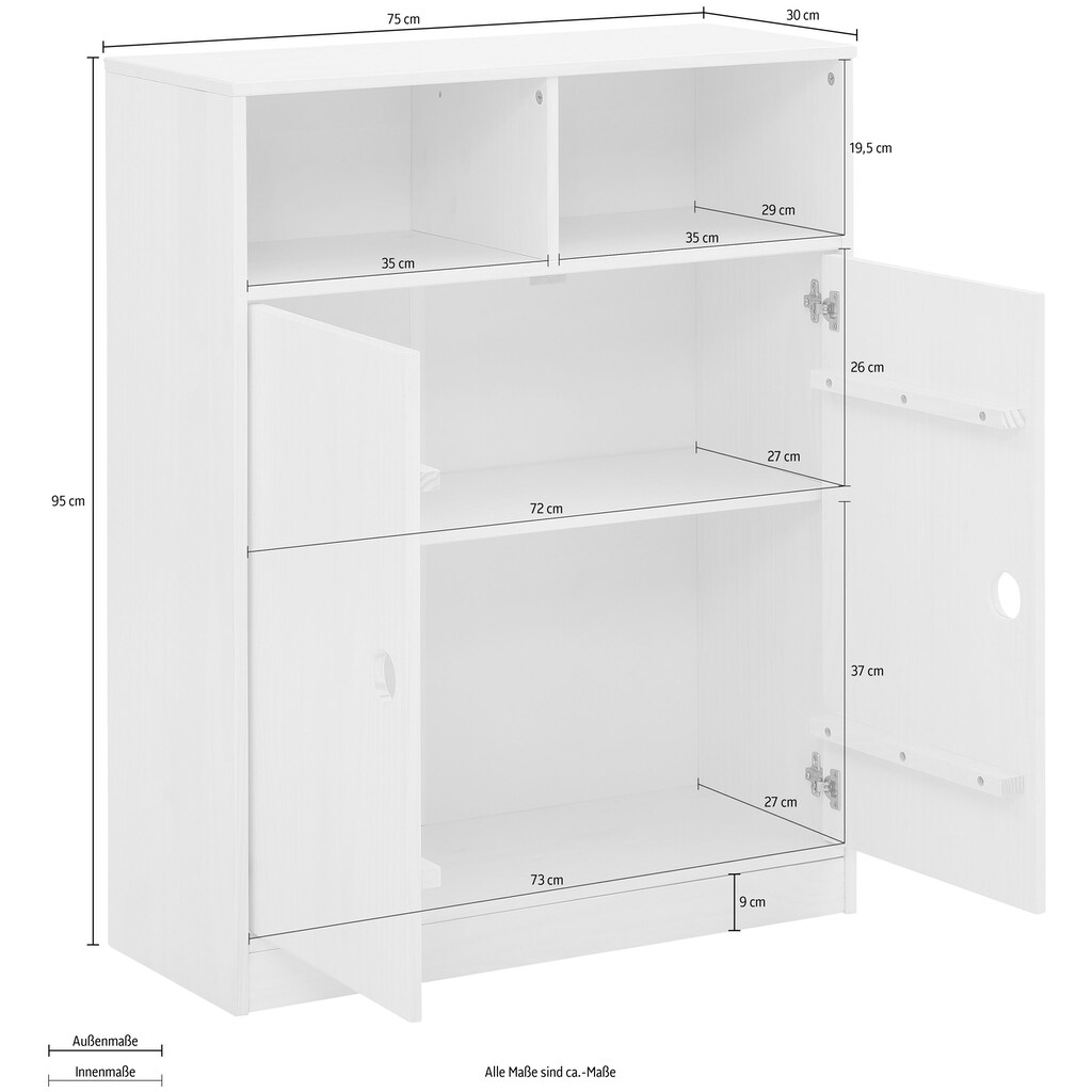 Lüttenhütt Drehtürenschrank »Alpi«