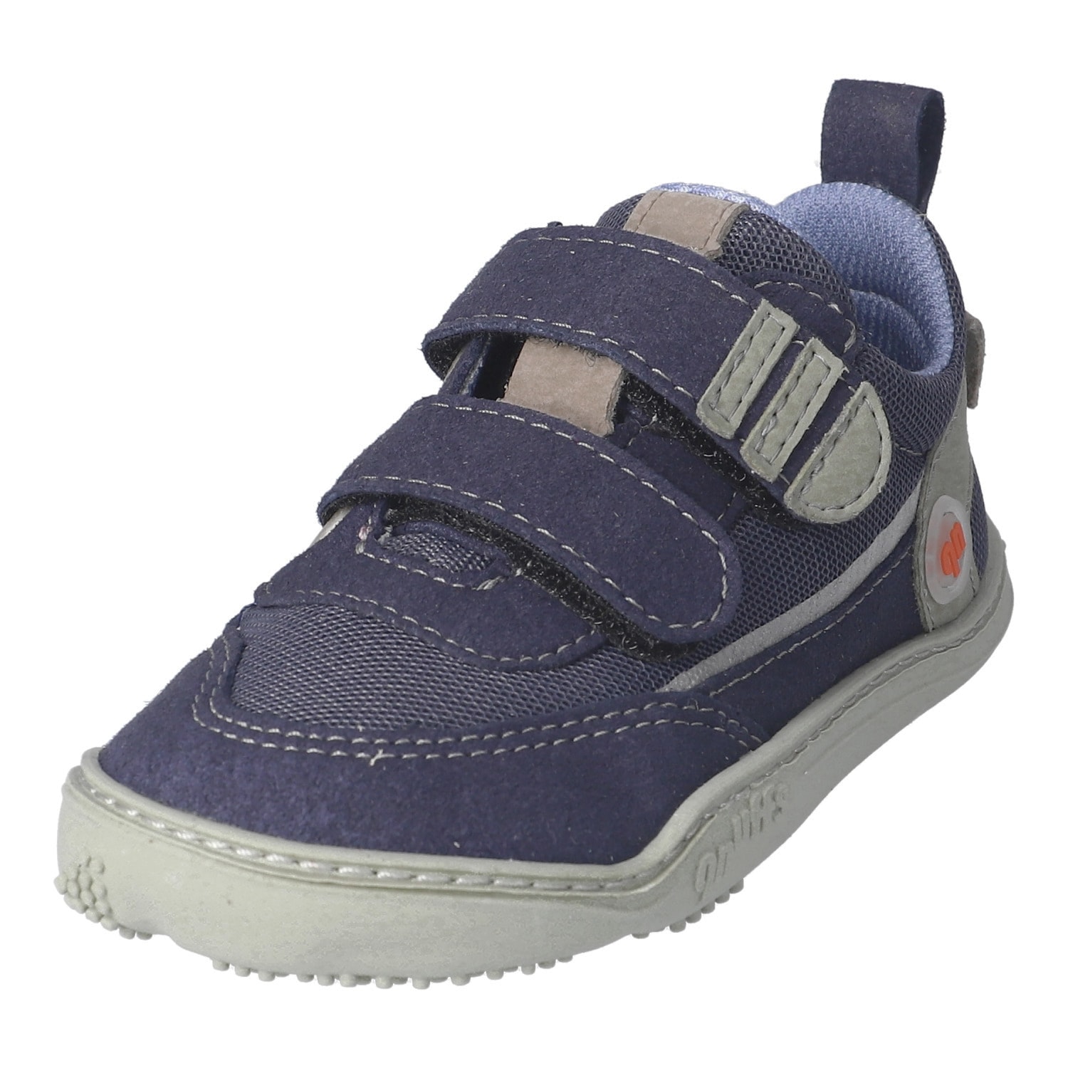 qnuffs Barfußschuh »Erle«  Klettschuh, Halbschuh, Sneaker mit Kontrastbesätzen