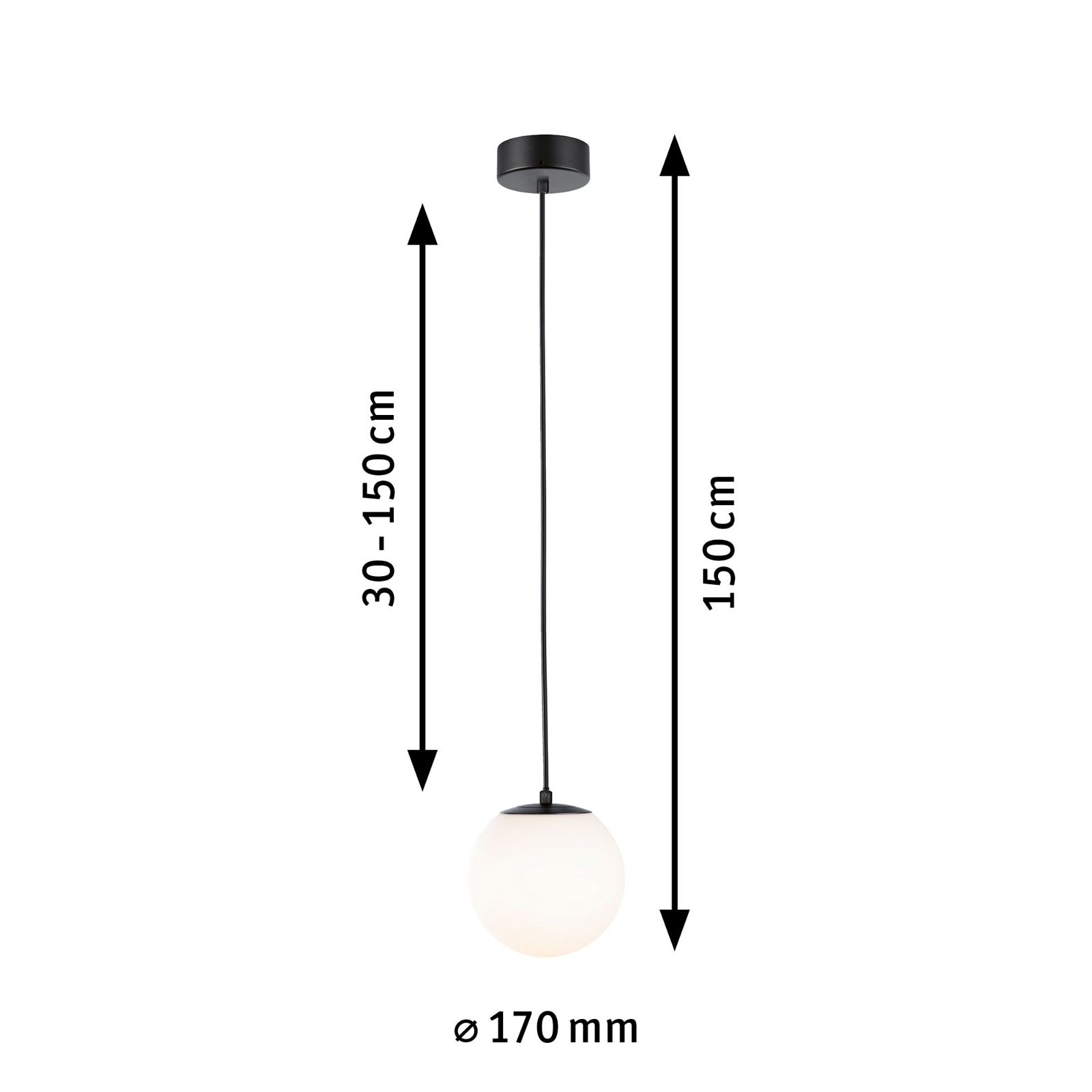 Paulmann LED Pendelleuchte »Selection Bathroom Gove IP44 9W 3000K Satin, Glas/Metall«, 1 flammig