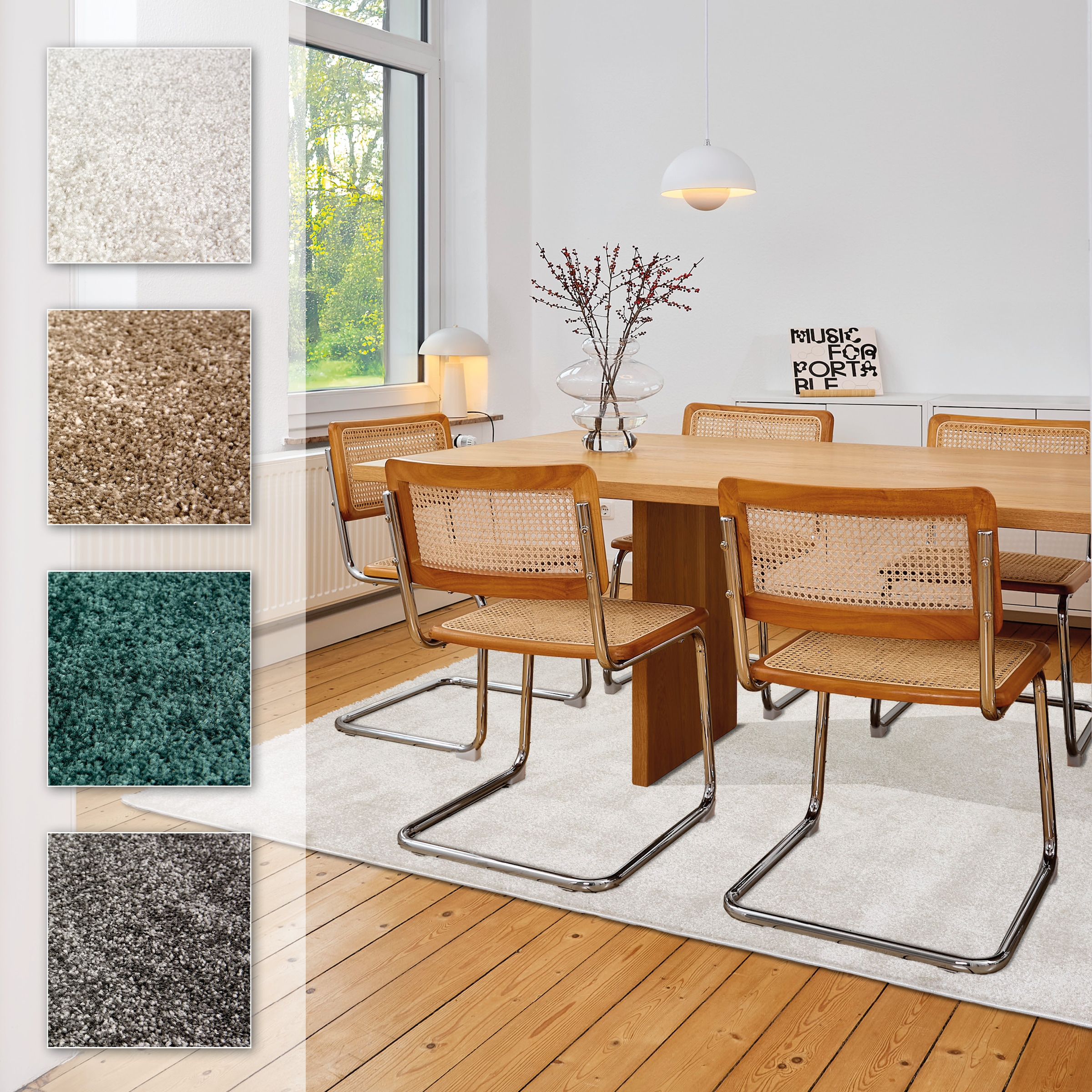 ASTRA Teppich »Sam 250«, rechteckig, 8 mm Höhe, weicher Kurzflor, Wohnzimme günstig online kaufen