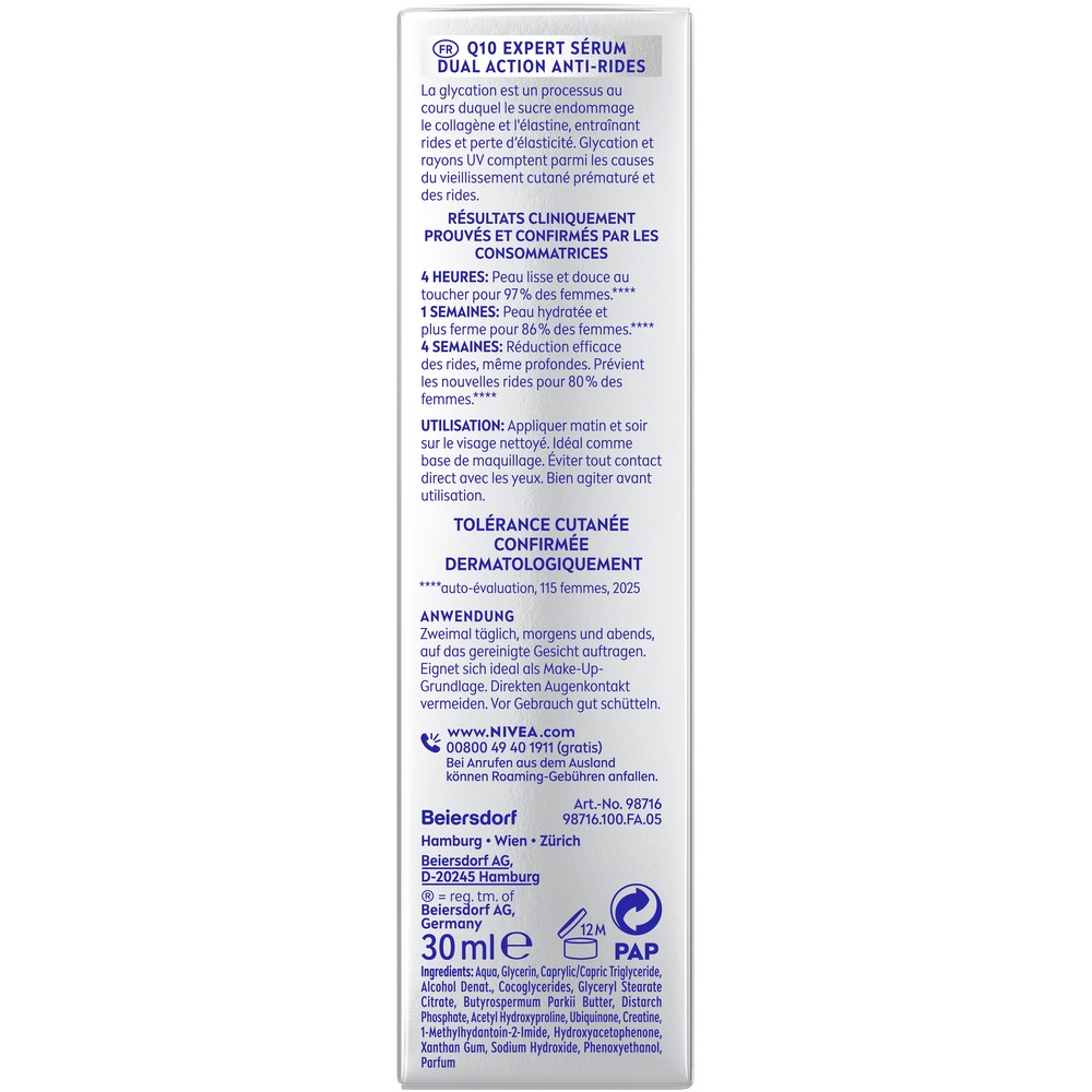 Nivea Gesichtsserum »Q10 Anti-Falten Experte Dual Action Serum«