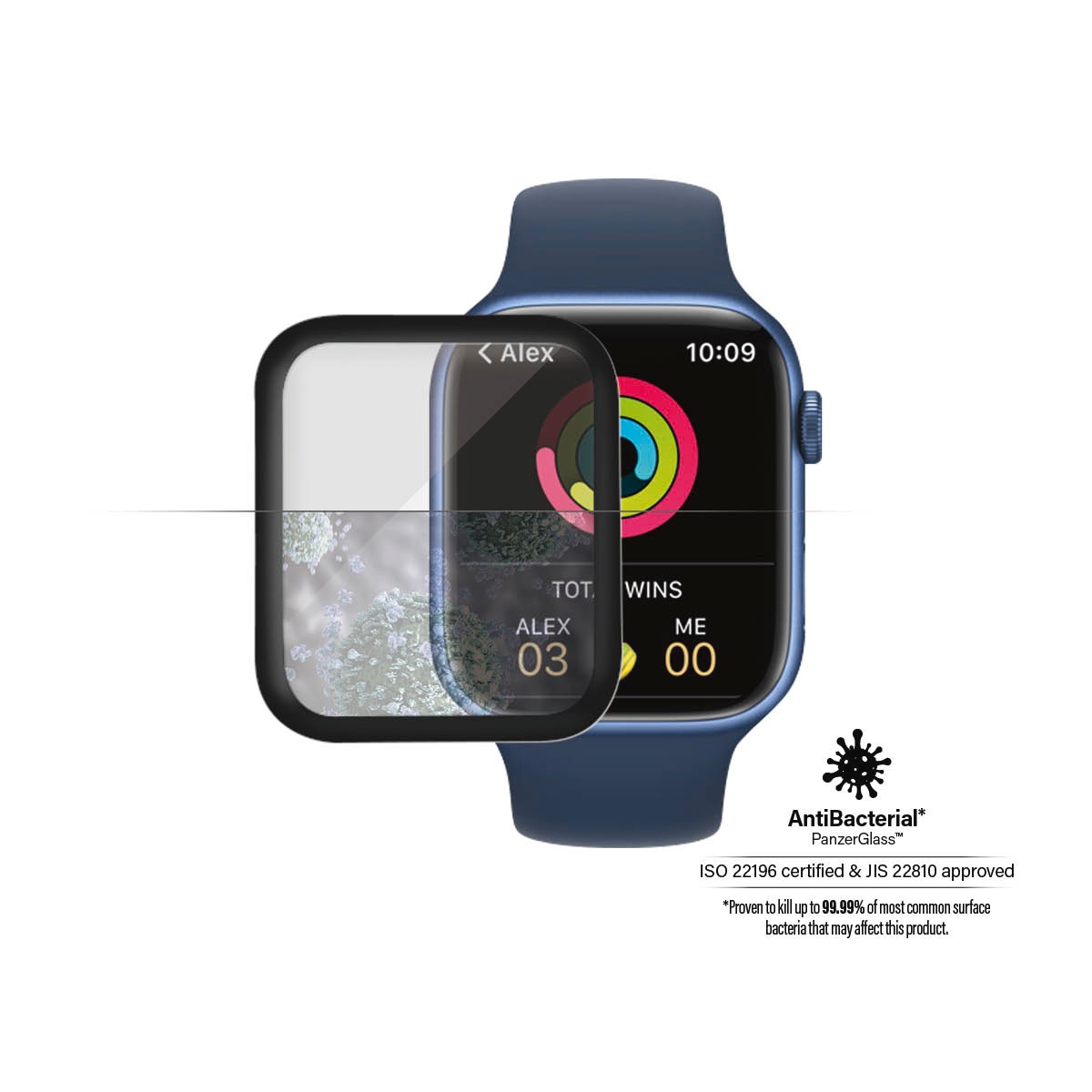 PanzerGlass Displayschutzglas »Screen Protector Glass«, für Apple Watch Series 7/8 45mm