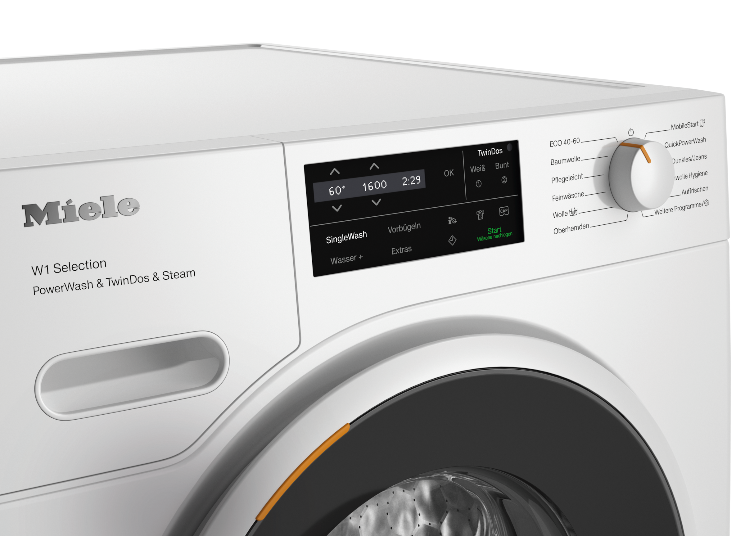 Miele Waschmaschine »WSJ883 WCS PWash&TDos&Steam«, 9 kg, 1600 U/min