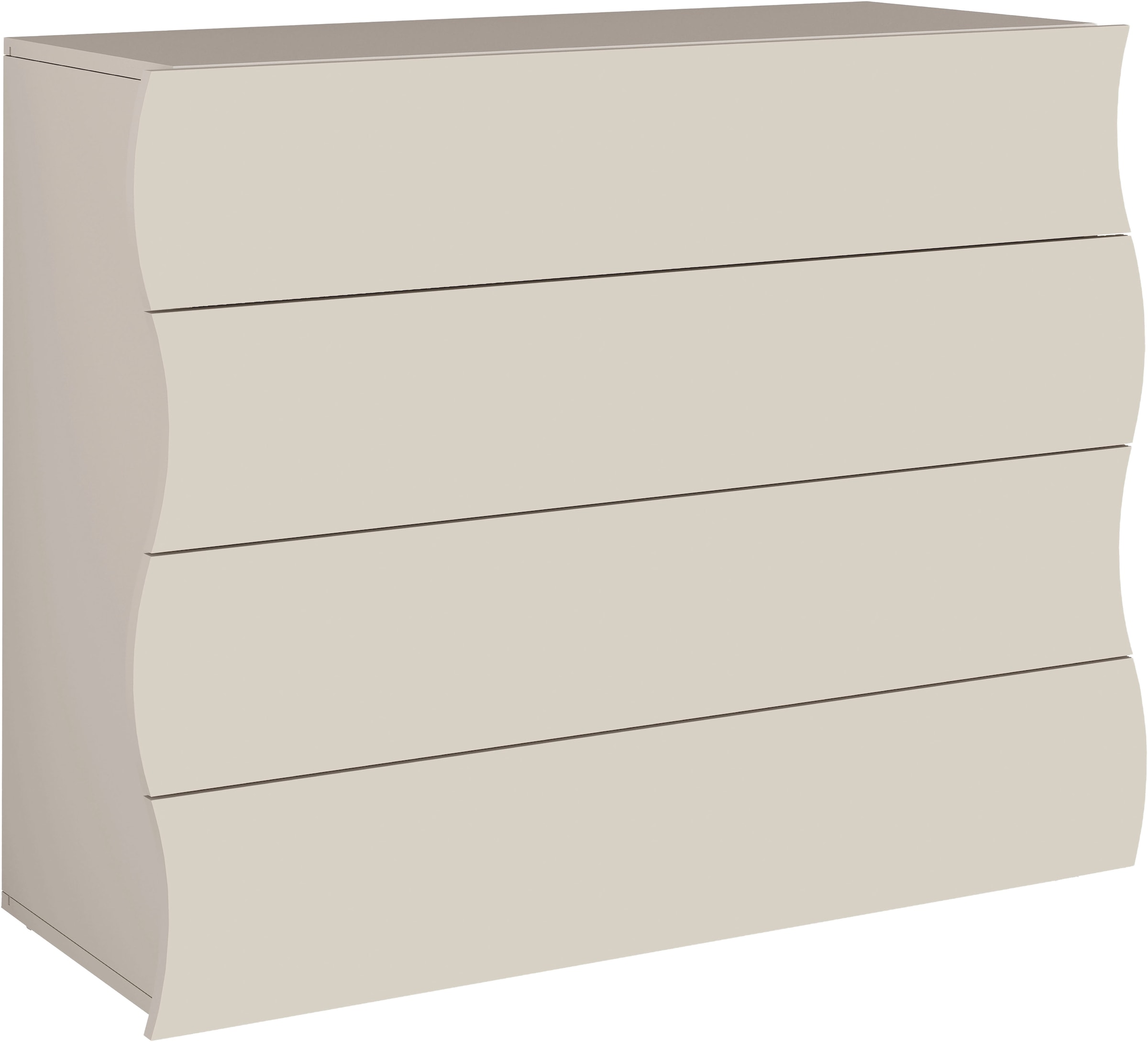 Home affaire Kommode Onda, 89cm breit, Kaschmir matt, mit 4 Schubladen, Made in Italy