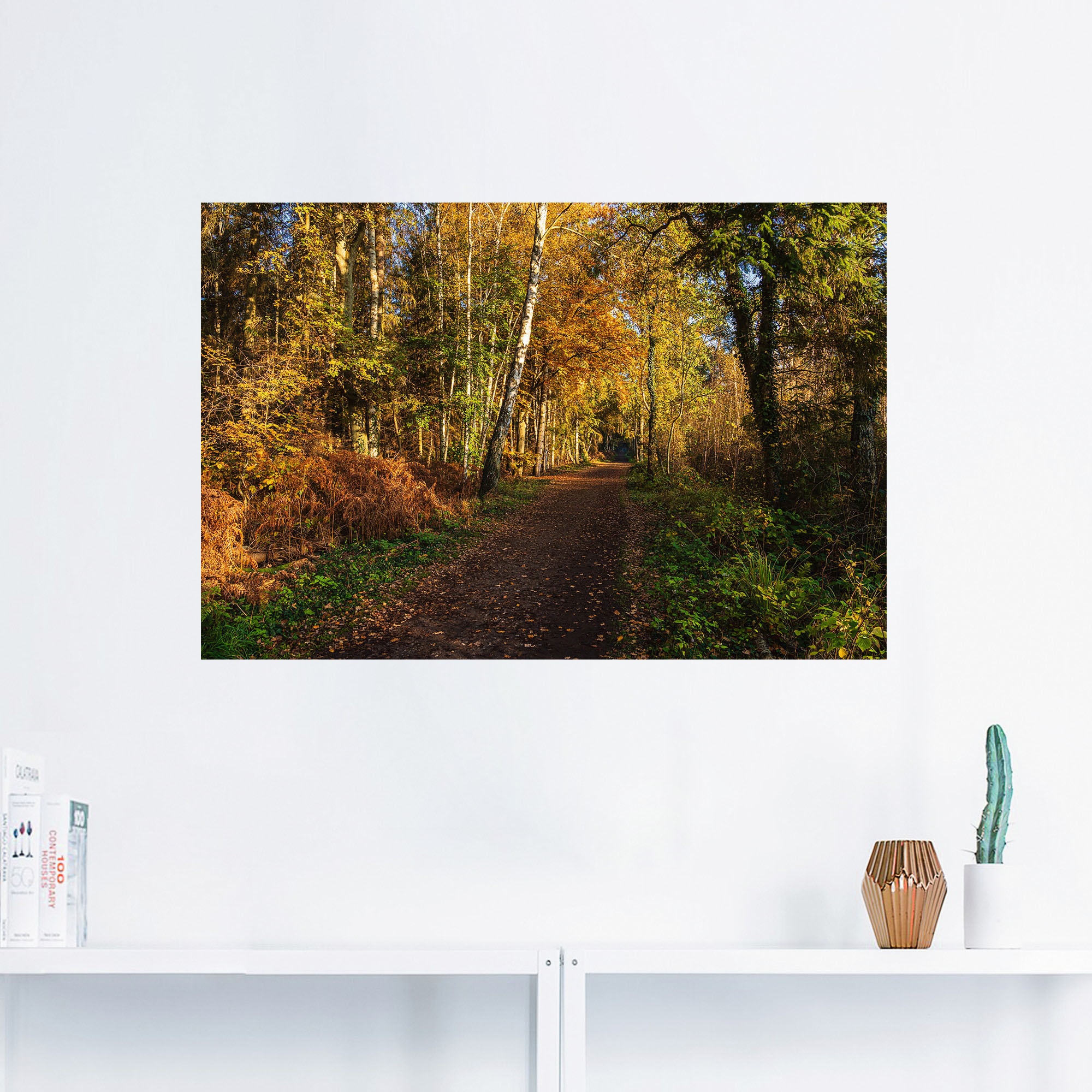 Artland Wandbild »Bäume herbstlich auf dem Fischland-Darß«, Waldbilder, (1 St.), als Alubild, Leinwandbild, Wandaufkleber oder Poster in versch. Größen