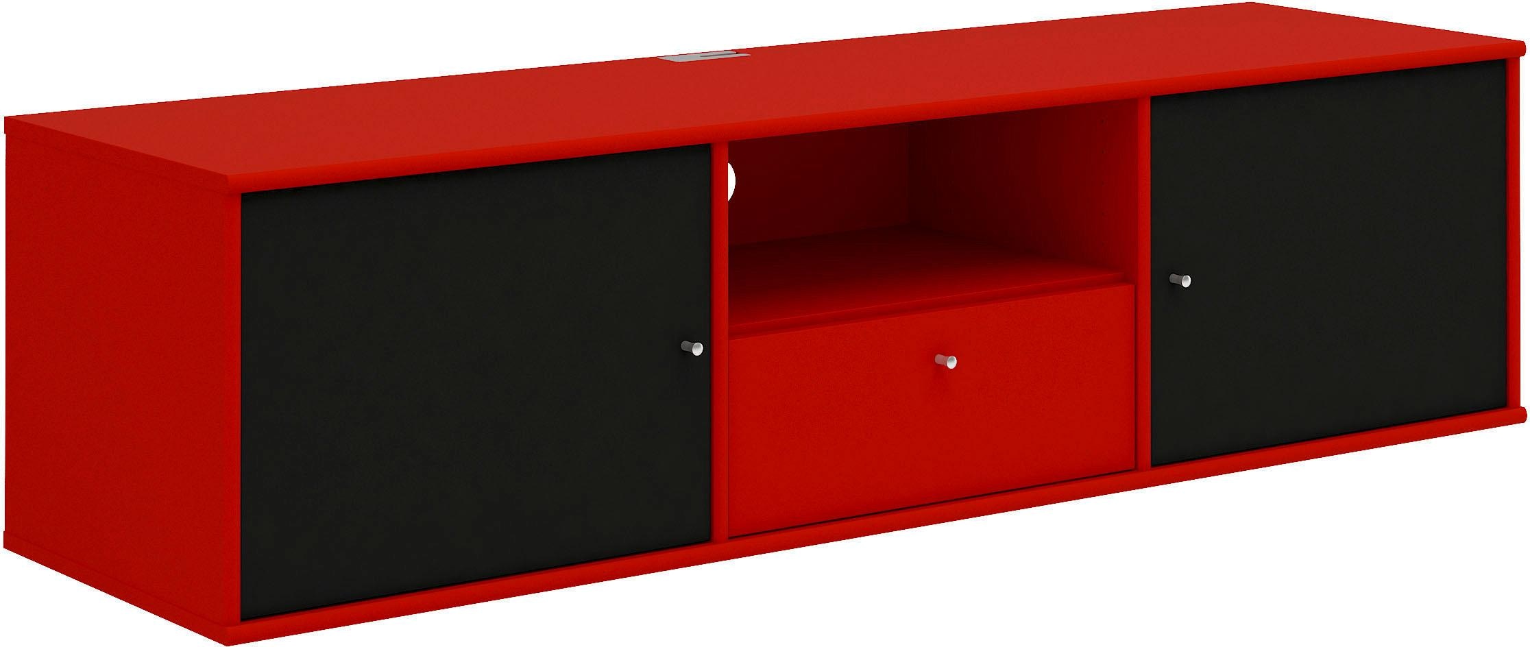 Hammel Furniture TV-Board »Mistral Fernsehschrank, Medienmöbel, Hängend«, mit Türen mit Akustikstoff, Kabeldurchführung, Lowboard, B: 161,5 cm