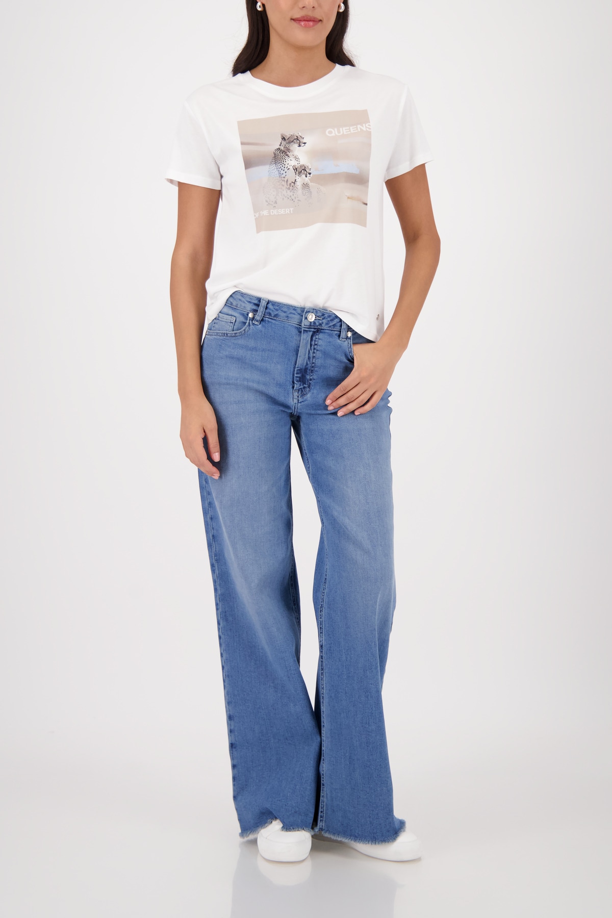 Monari T-Shirt »Shirt Leo platziert« Regular fit mit Leopardenprint