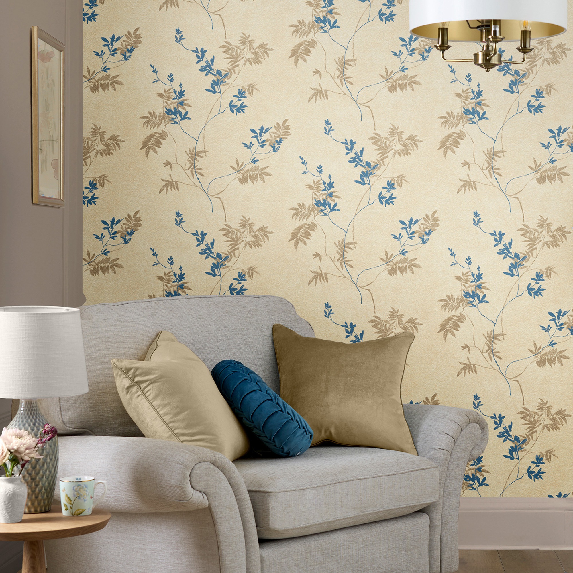 LAURA ASHLEY Vliestapete »Mari« floral texturiert 10mx52cm