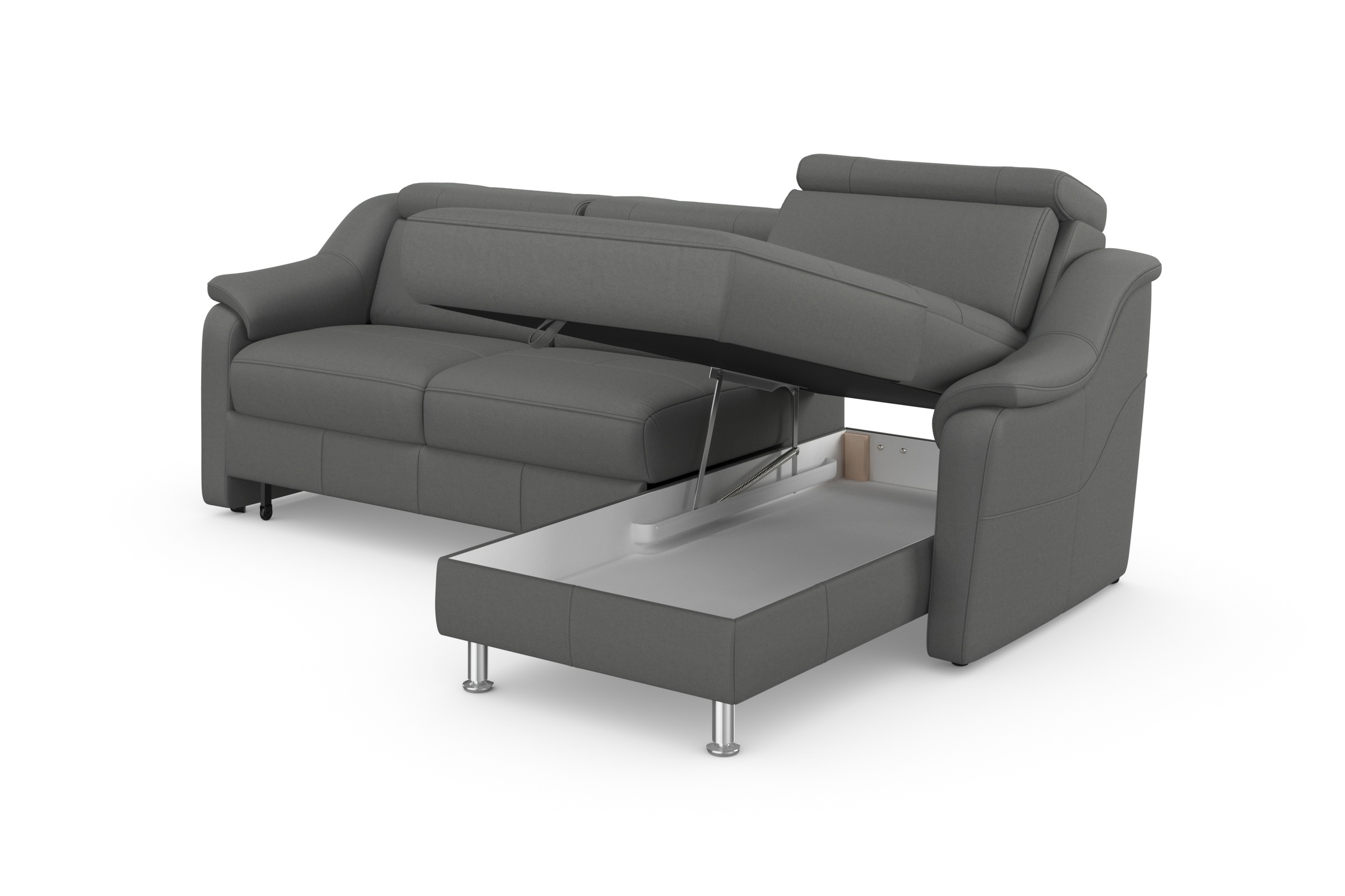 sit&more Ecksofa »Freetown L-Form«, inklusive Kopfteilverstellung und komfortablem Federkern