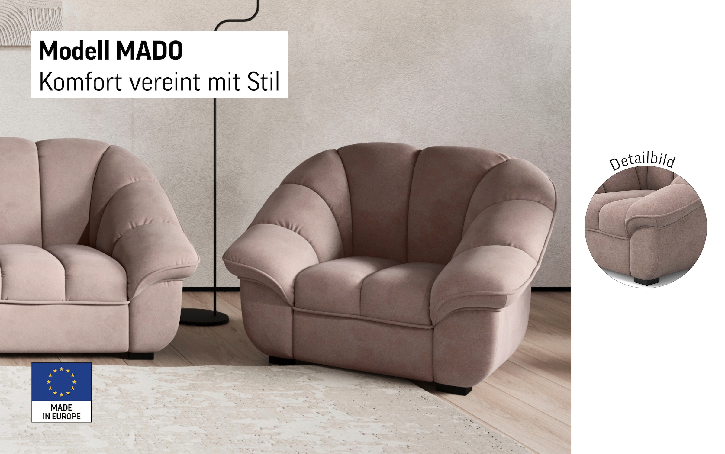 COTTA Sessel »Mado , Breite 110 cm« verschiedene Sofas individuell kombinierbar