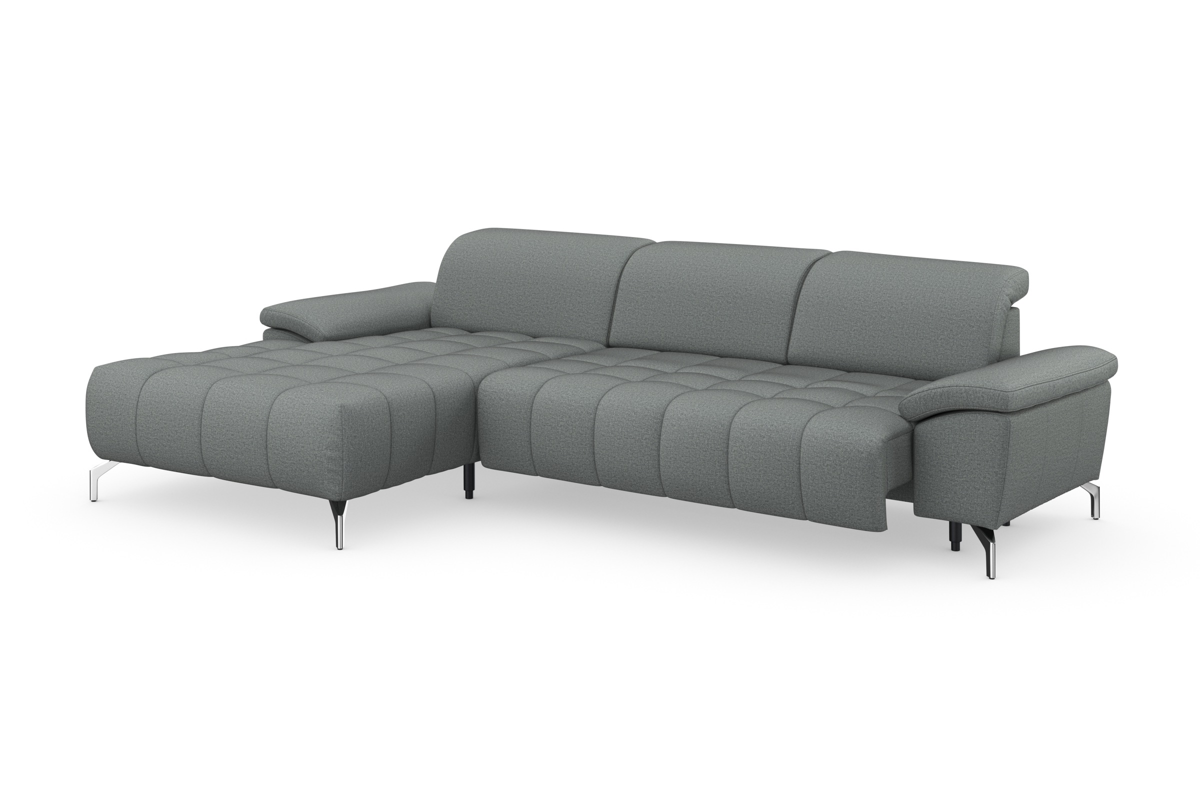 sit&more Ecksofa »Cool L-Form«, wahlweise mit Kopfteilverstellung und Vorziehsitz, motorisch