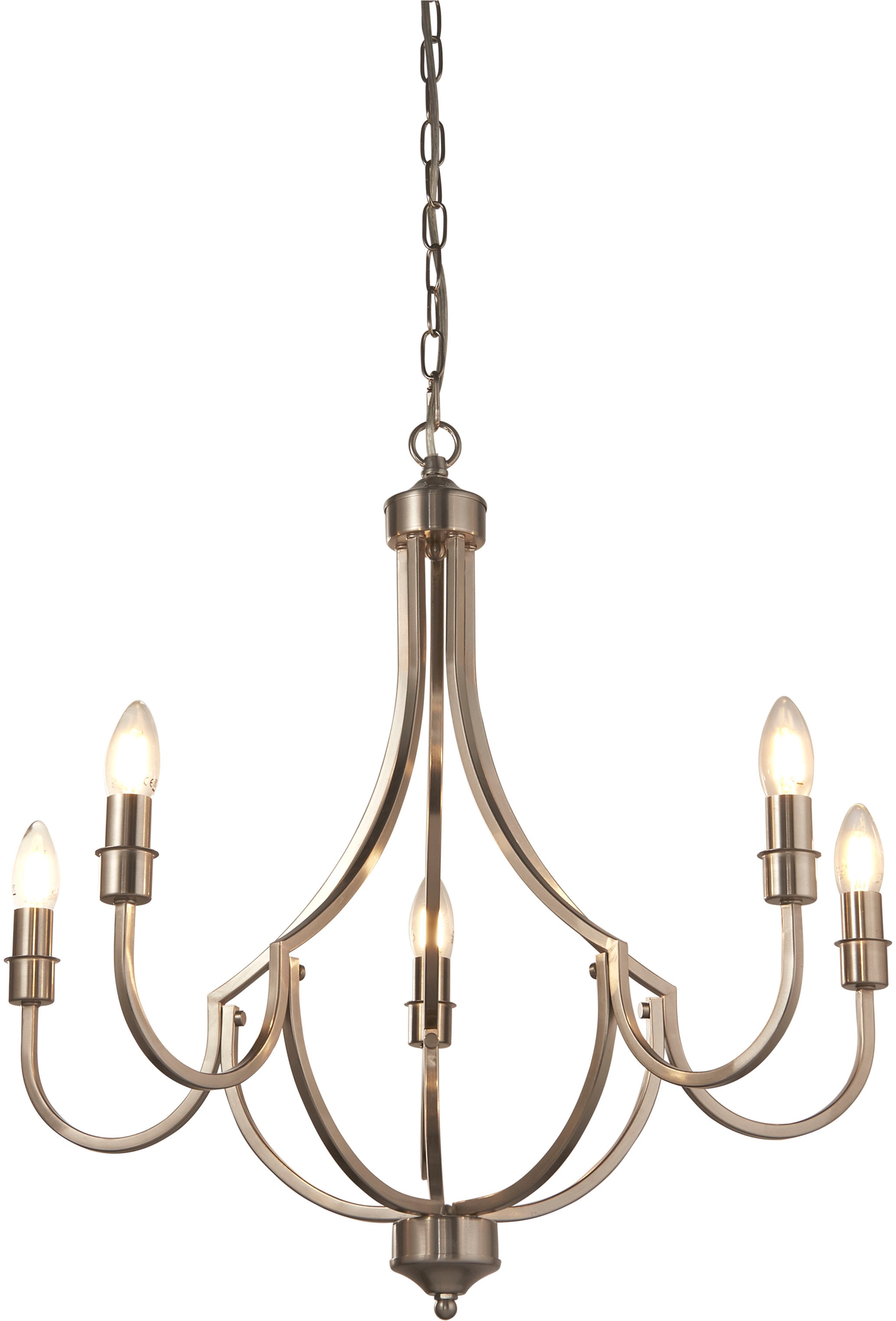 Searchlight Kronleuchter »Hängeleuchte Lodge, 5-flammig«, 5 flammig, Leuchtmittel E14 | ohne Leuchtmittel, Elegante Optik