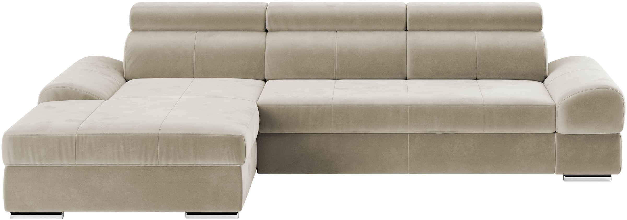 sit&more Ecksofa »Broadway L-Form«, inklusive Kopfteilverstellung, wahlweise mit Bettfunktion