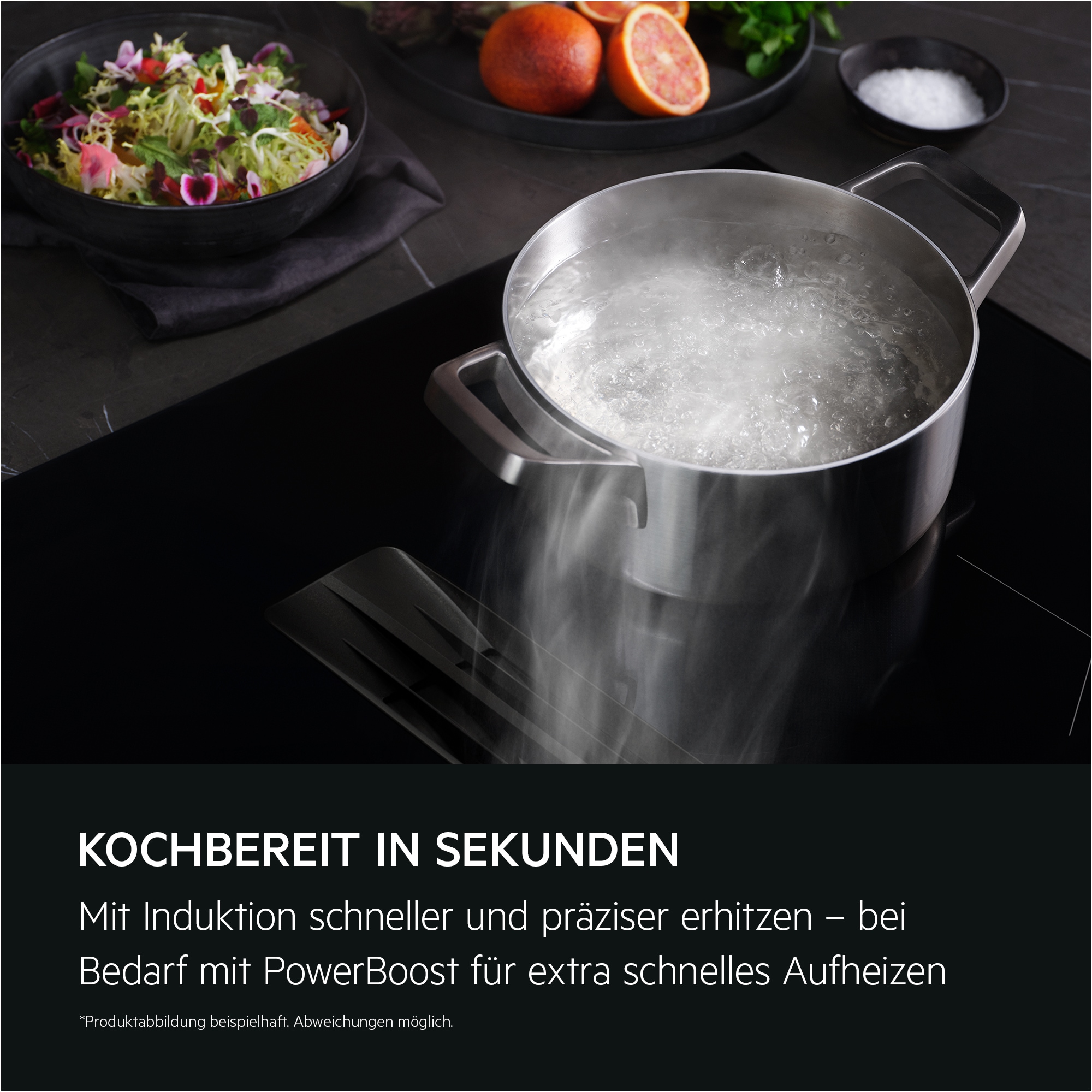 AEG Kochfeld mit Dunstabzug »TT84CA0FRB« Induktionskochen mit integr. Dunstabzug: frische Luft, Made in Germany