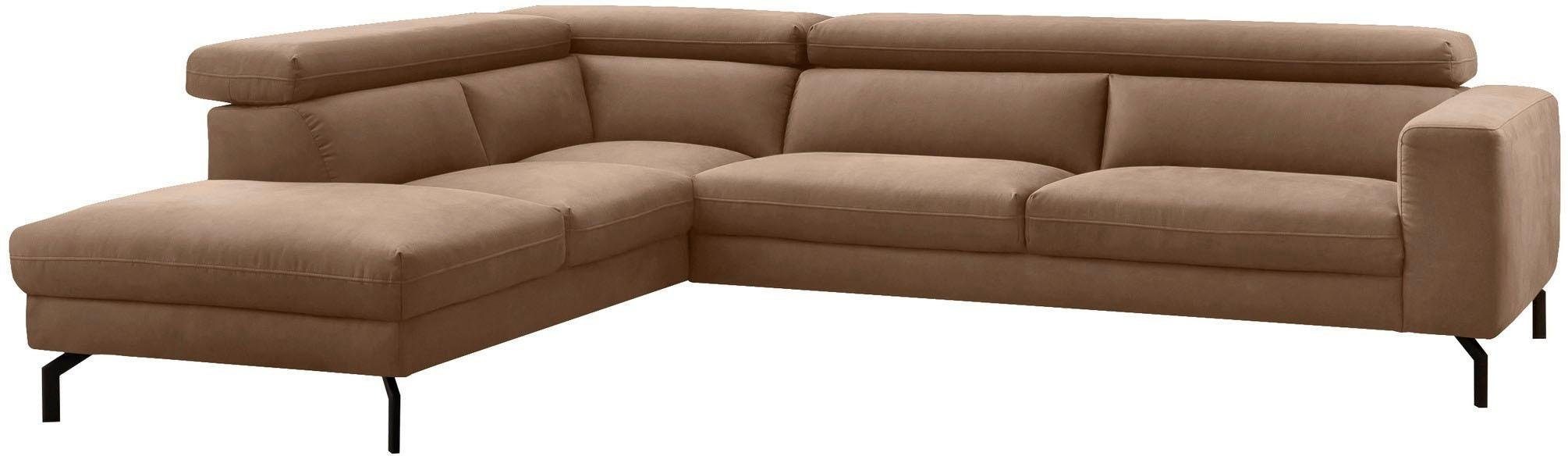 Home affaire Ecksofa »Olanta, modern und bequem, Breite 305cm, Fuß 16cm hoc günstig online kaufen