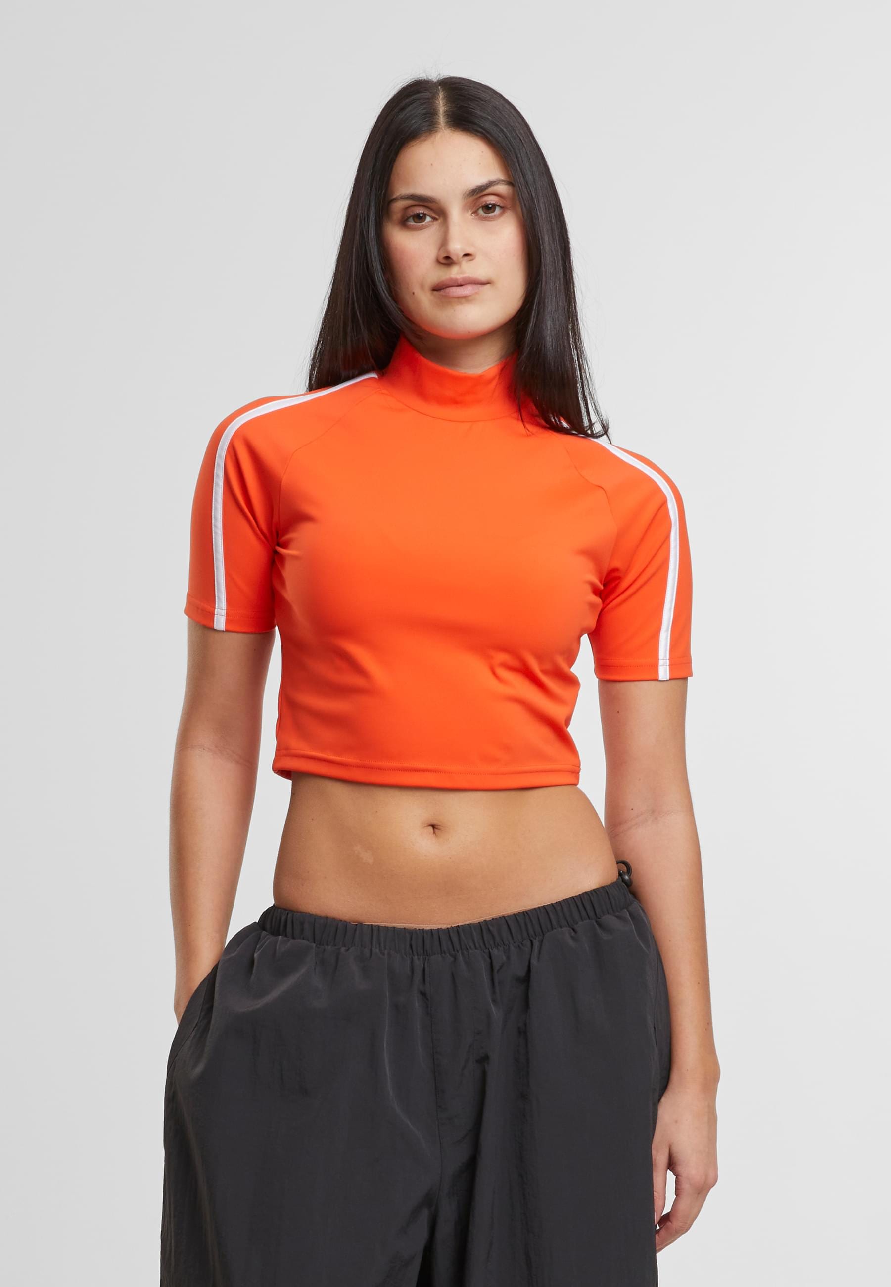 URBAN CLASSICS T-Shirt »Urban Classics Ladies High Neck Short Tee« 1 Stk.