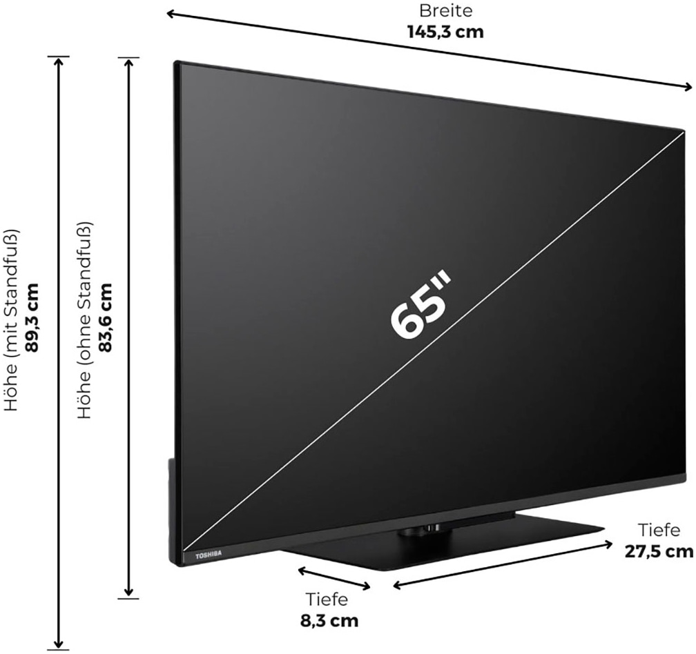 Toshiba QLED-Fernseher »65QV3F63DA«, 4K Ultra HD, Smart-TV