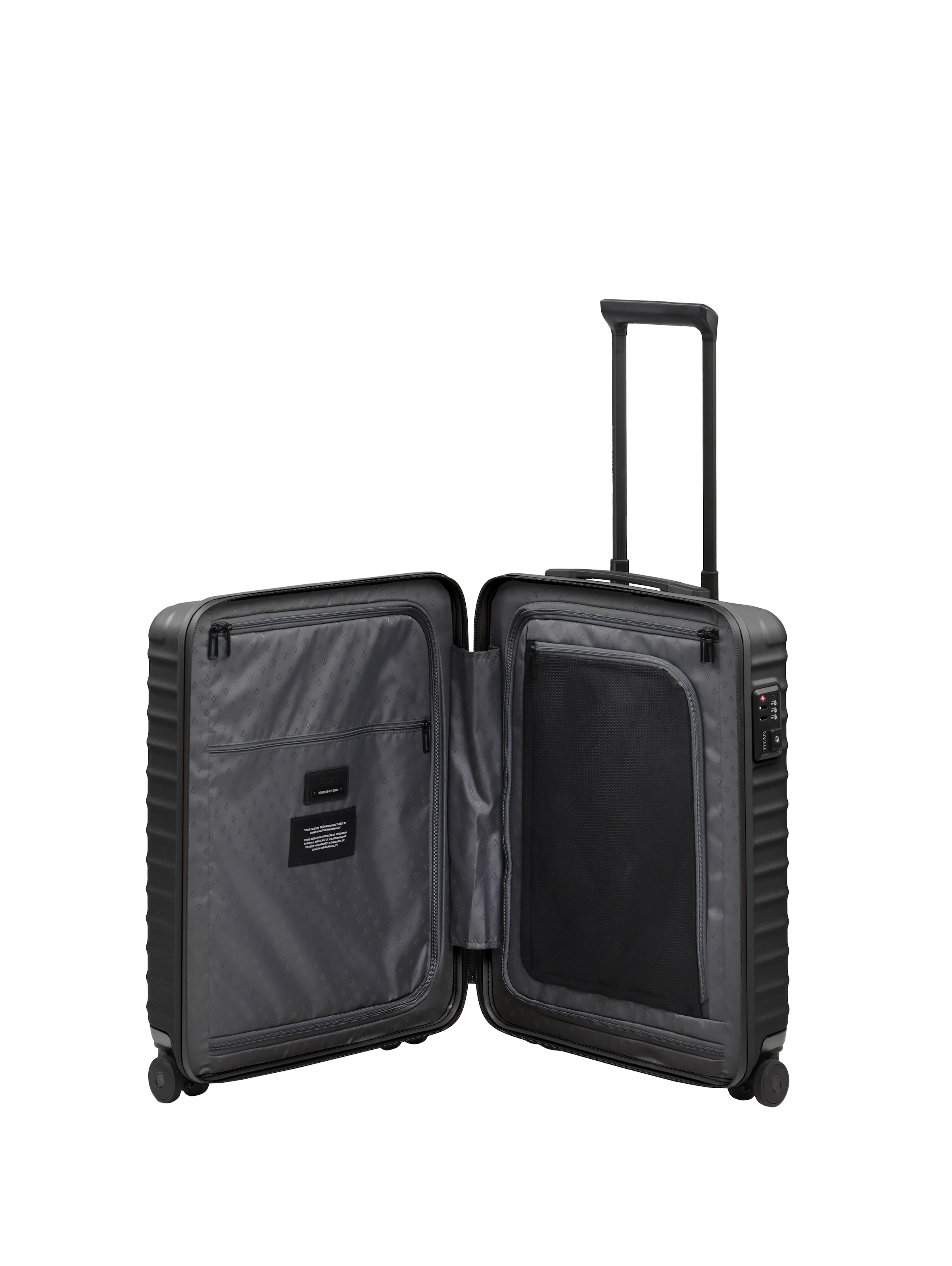 TITAN® Trolley »UPGRADE Koffer Hartschale« 38 l 4 Rollen mit kratzresistenter Oberfläche und cleverer Innenaufteilung