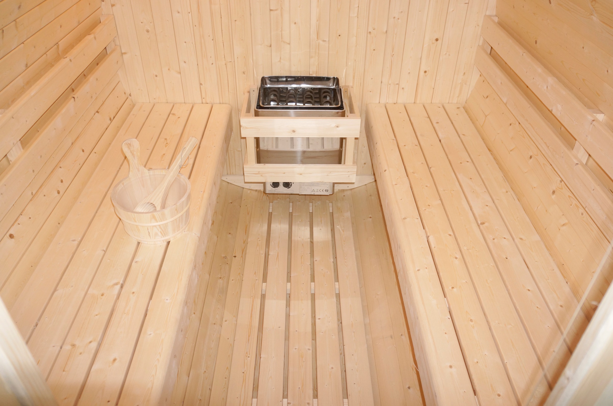 Sanotechnik Fasssauna »»TROMSÖ XL«« geeignet für 6 Personen, Fichetnholz