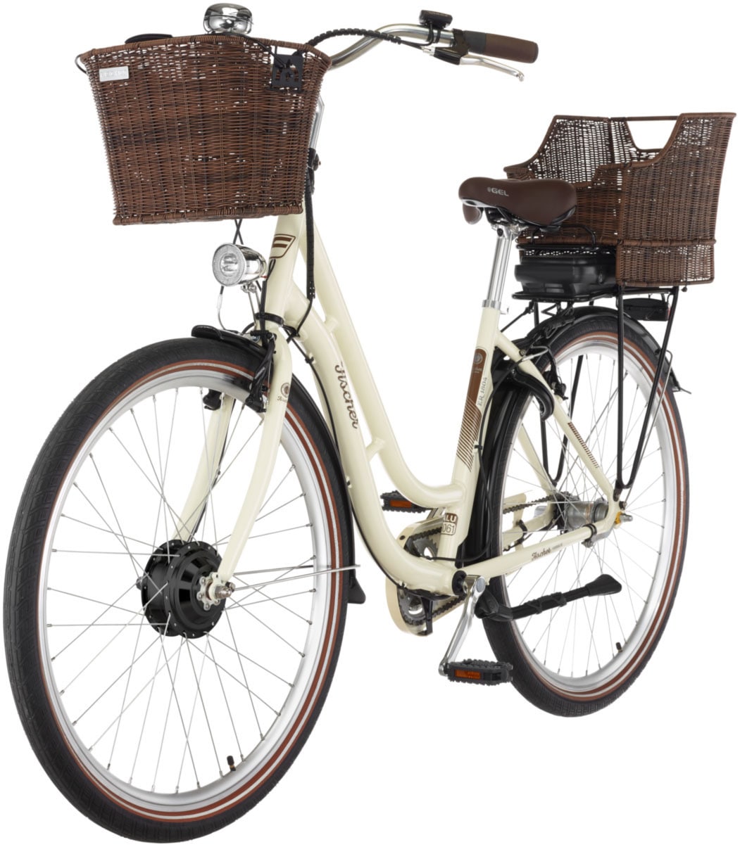 FISCHER Fahrrad E-Bike »CITA ER 1804 418 48«, 3 Gang, Shimano, Nexus, Frontmotor 250 W, (Schloss), Pedelec, Elektrofahrrad für Damen u. Herren