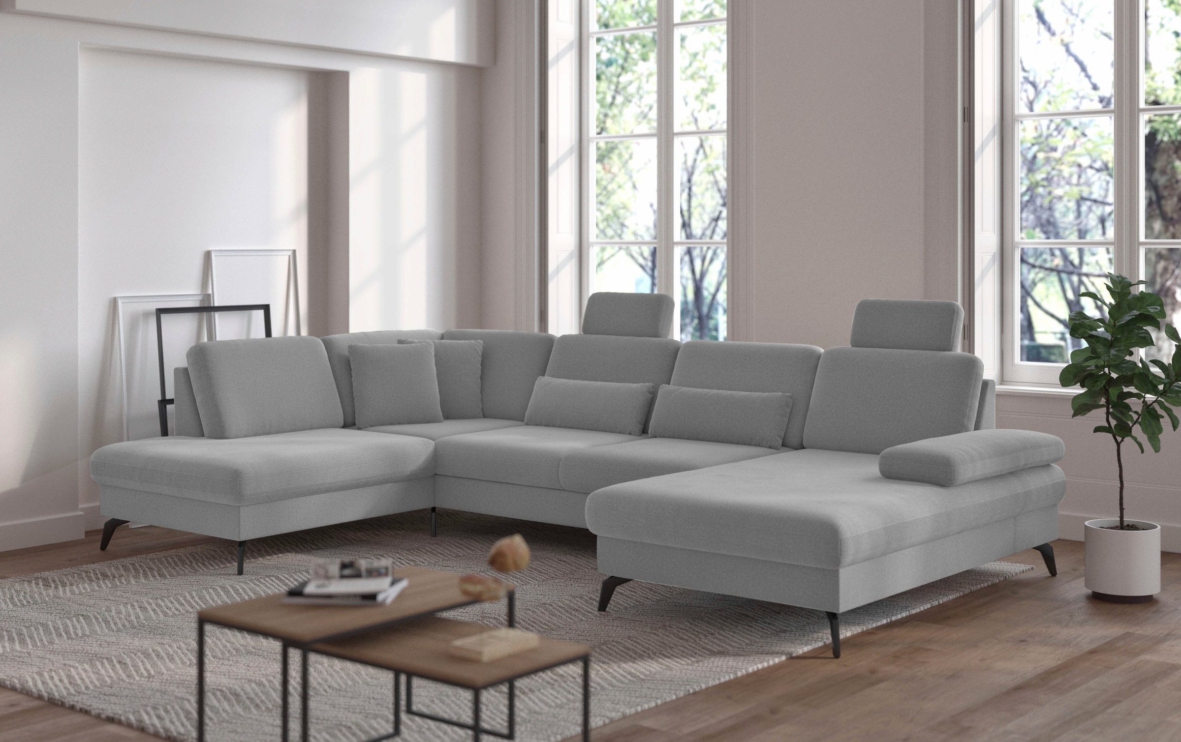 sit&more Wohnlandschaft »Morris U-Form, inkl. Sitztiefenverstellung«, wahlw günstig online kaufen