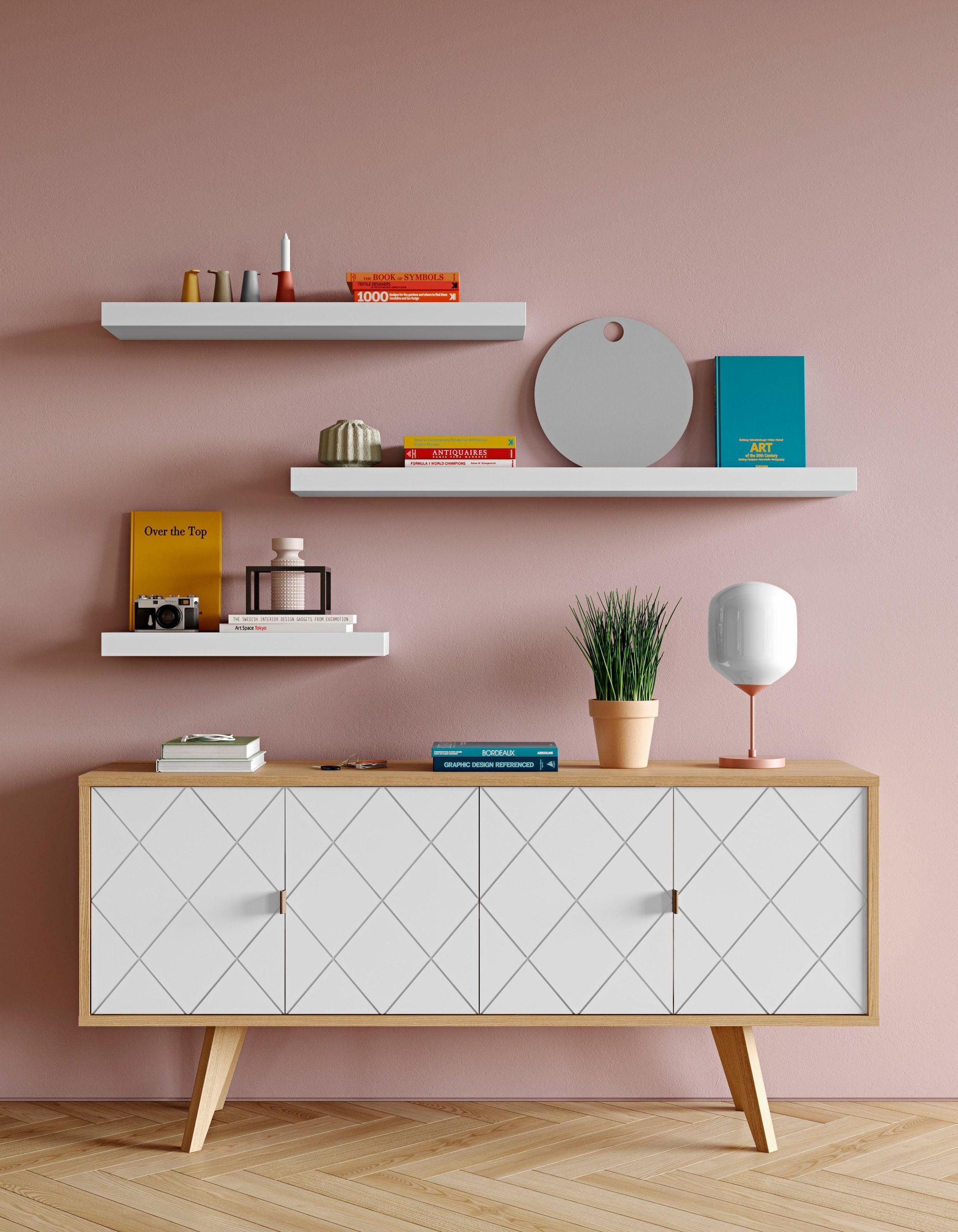 TemaHome Wandboard »Balda«, mit einer Metallstange zur Wandmontage, in unterschiedlichen Größen