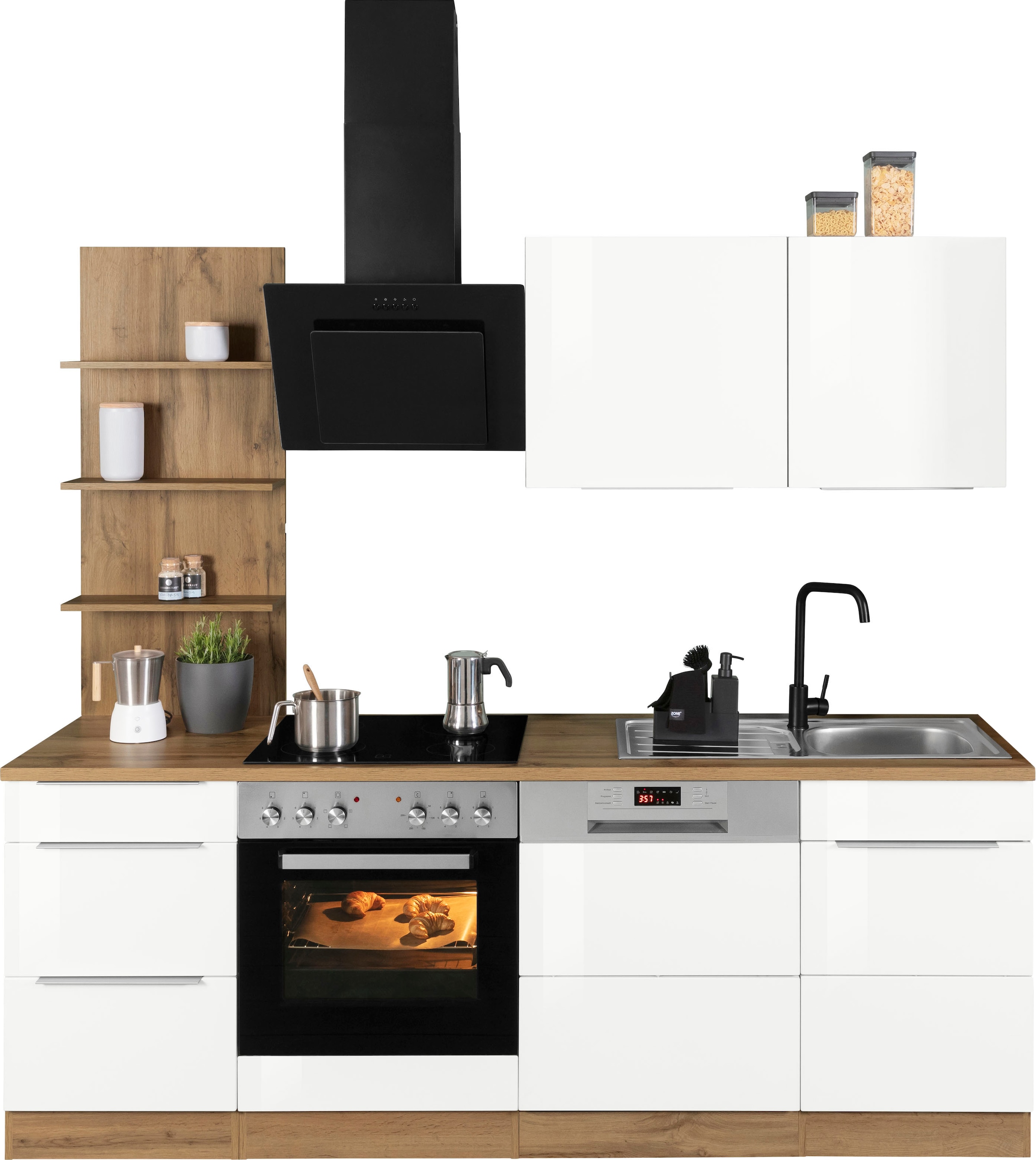 HELD MÖBEL Küchenzeile »Brindisi«, mit auf 220 E-Geräten, cm Breite kaufen Raten