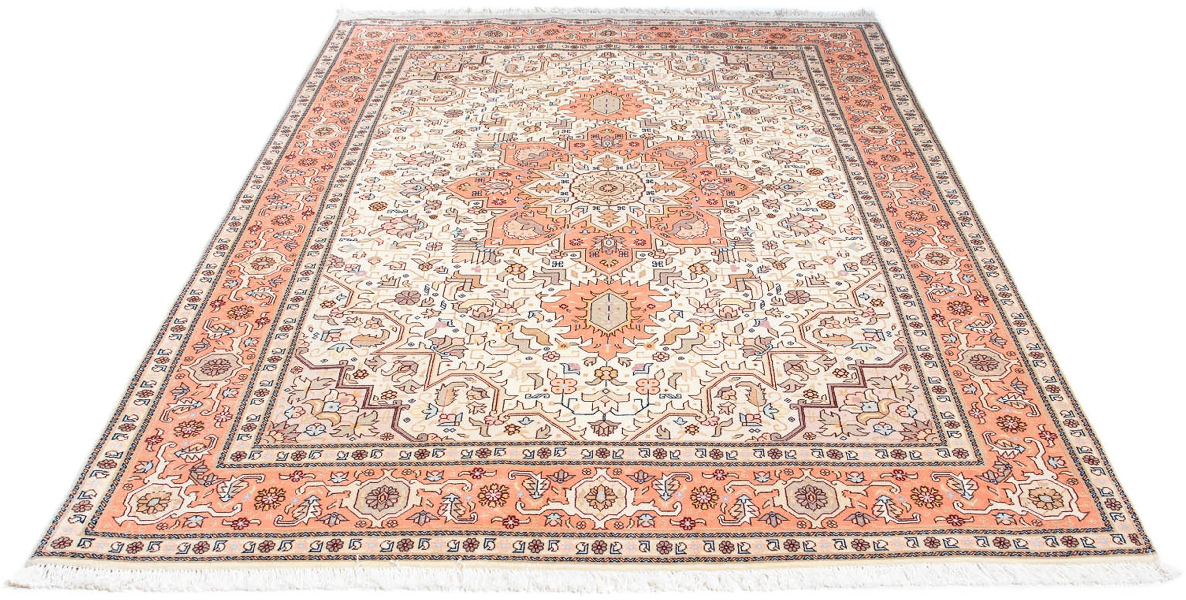 morgenland Orientteppich »Perser - Täbriz - Royal - 216 x 153 cm - beige«, günstig online kaufen