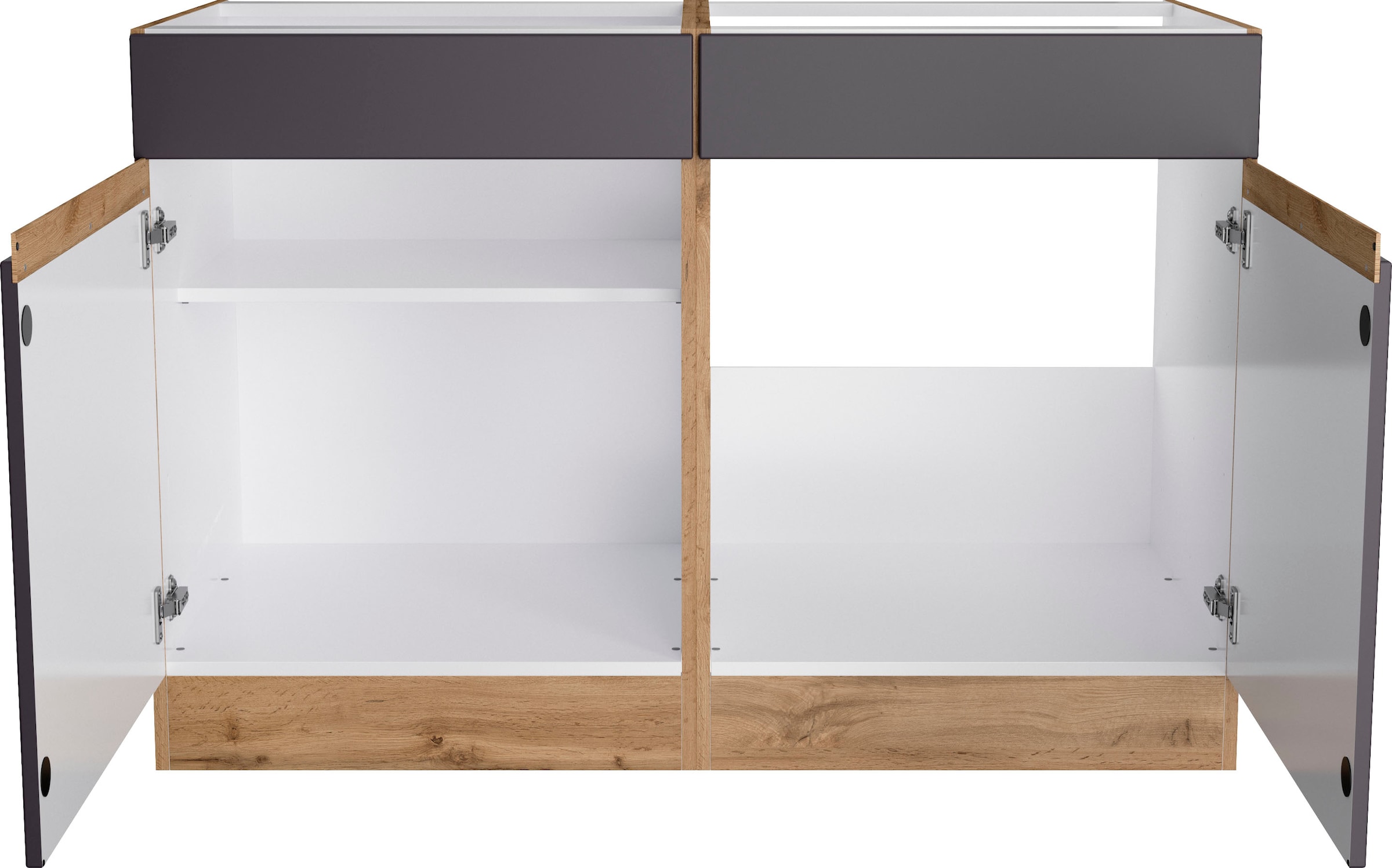 KOCHSTATION Spülenschrank »KS-Riesa«, Breite 120 cm, MDF-Fronten