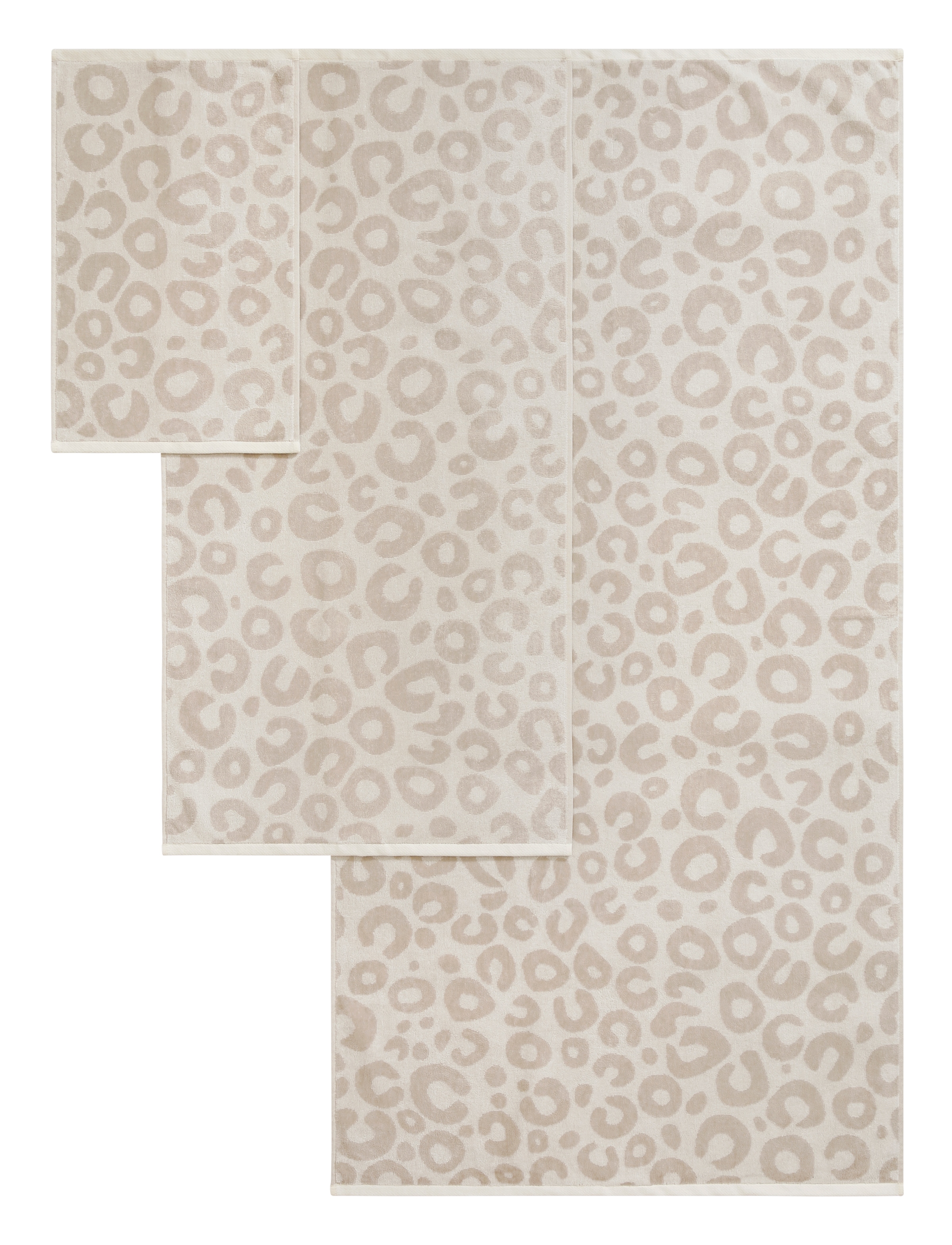 OTTO home Handtuch Set »Anna Leopardenmuster, 8-tlg Handtuch-Set, 100% Baumwolle« Set 8 Frottiervelours Duschtücher, Handtücher und Gästetücher, weich, modern, Animal Print