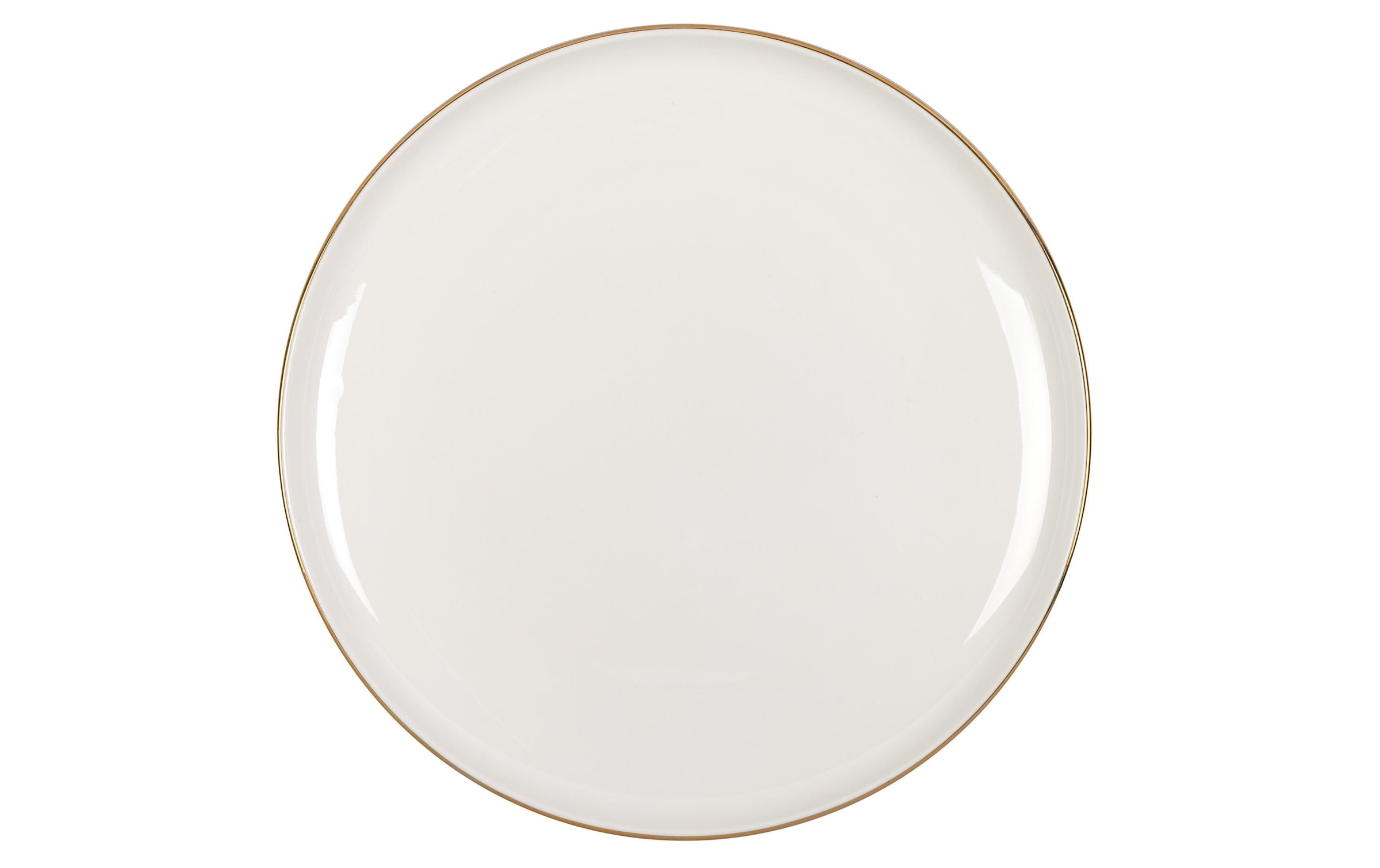 FURBER Speiseteller »Ø 45072 cm, 6 Stück, Weiss/Gold«