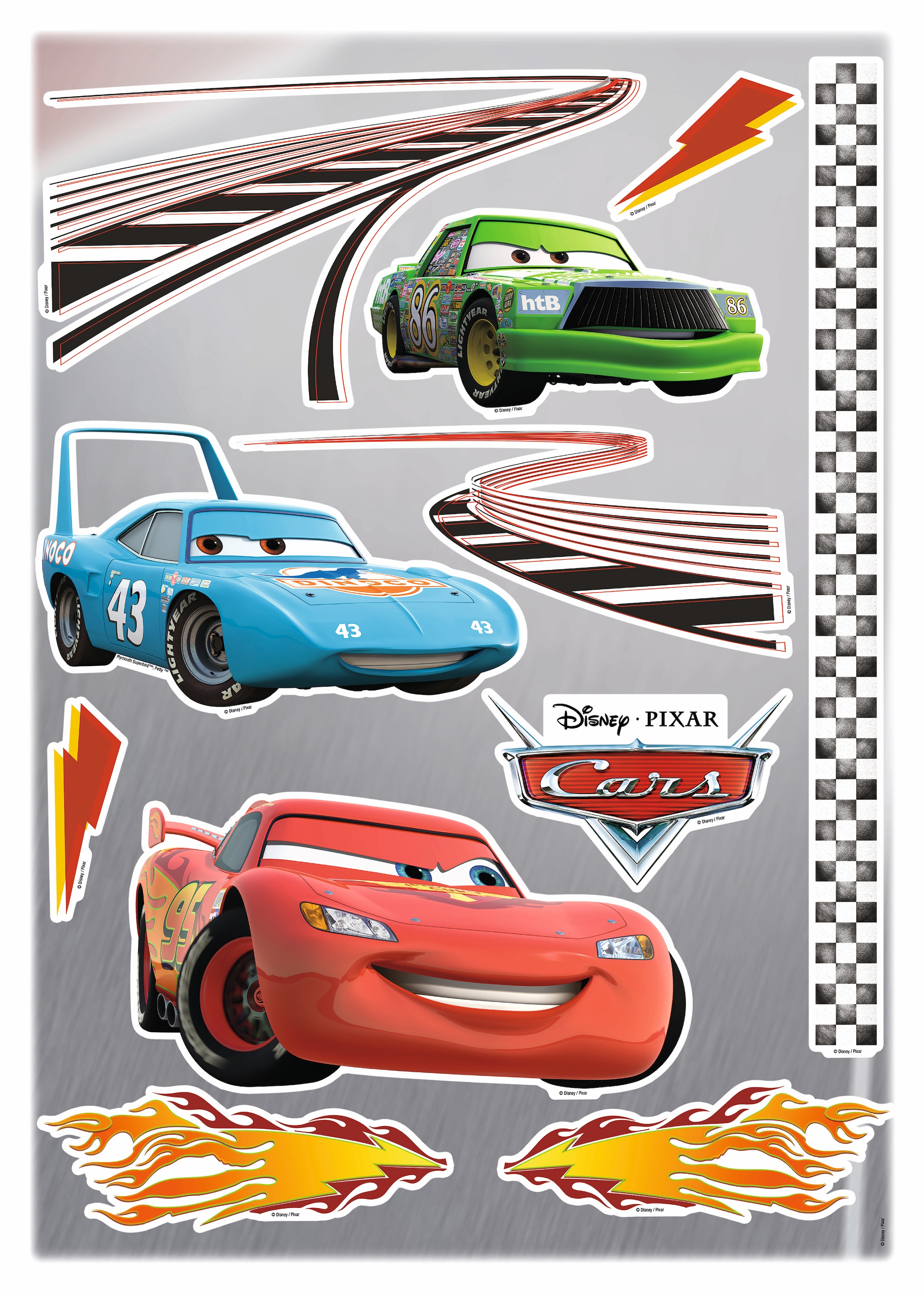 Komar Wandtattoo »Cars - Größe 50 x 70 cm«, (11 St.), selbstklebend, Wandsticker, Kinderzimmer