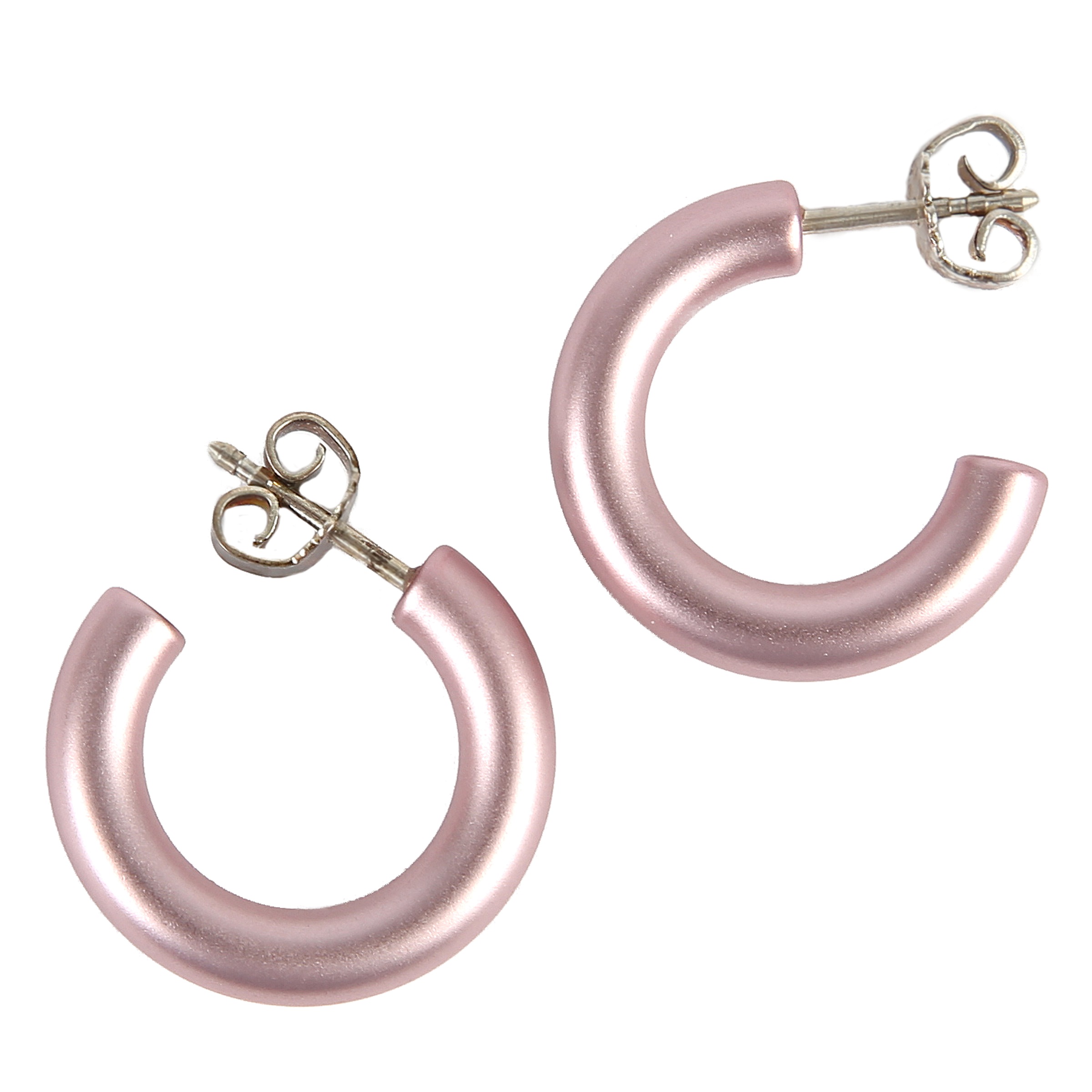 DEMARIE Paar Creolen »eloxiertes Aluminium rosafarben« rosa