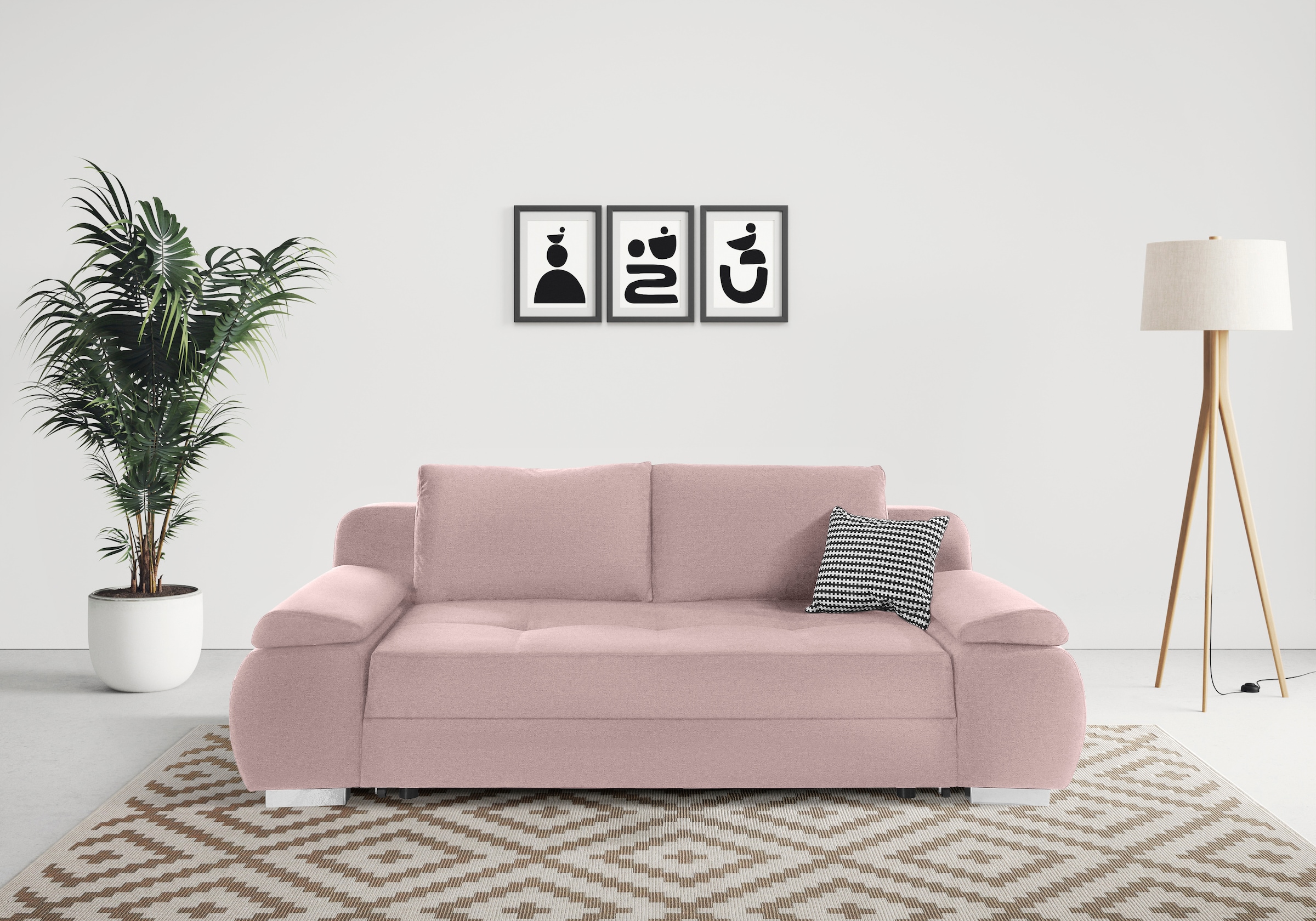 INOSIGN Schlafsofa »Pumo«, mit Boxspring-Aufbau, Bettfunktion und Bettkasten, inklusive Federkern