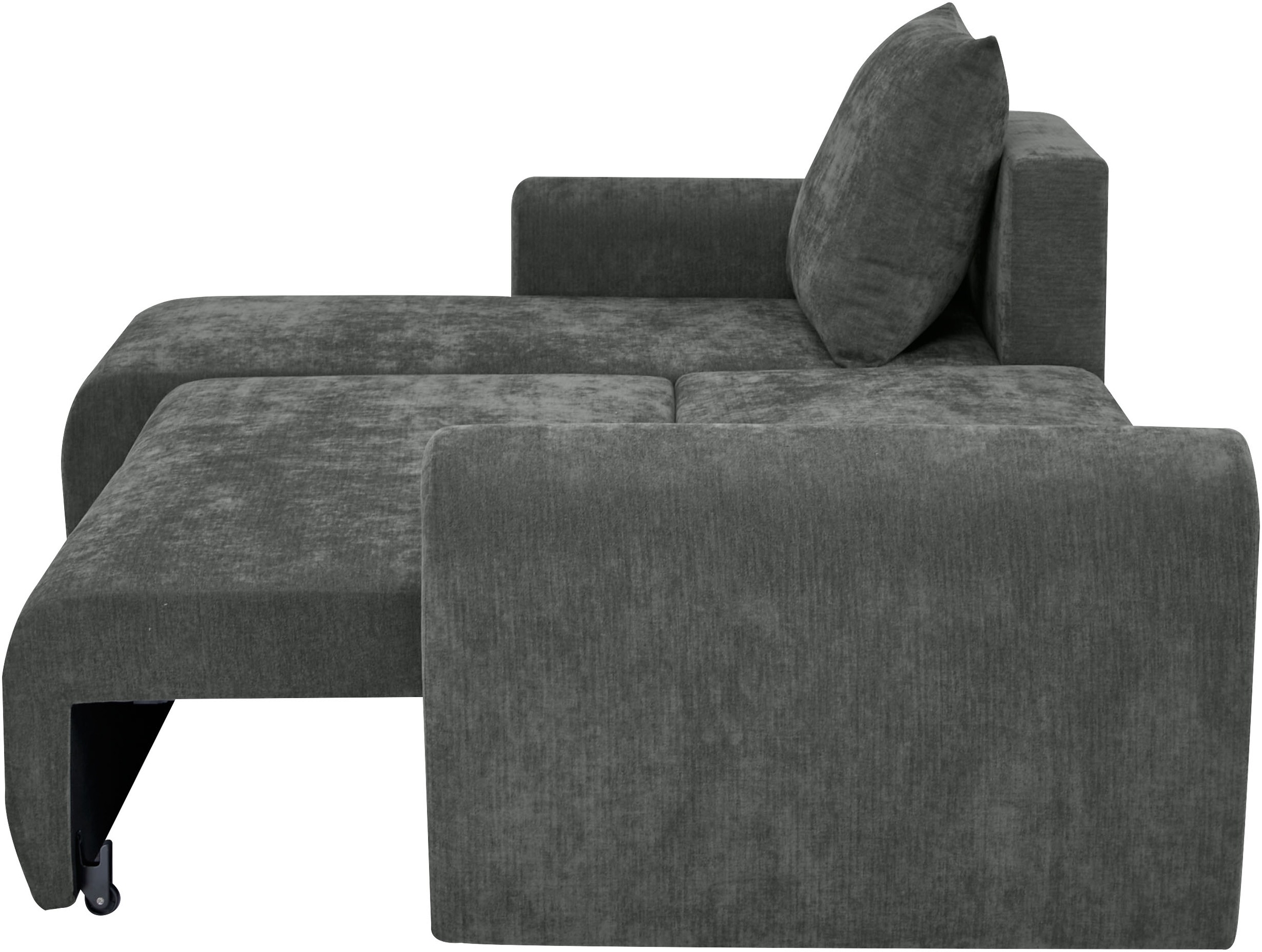 Home affaire Ecksofa »Nortrud-Uni, 241 cm, L-Form, mit Schlaffunktion u. Bettkasten« Recamiere rechts / links montierbar, Feinstruktur-Bezug