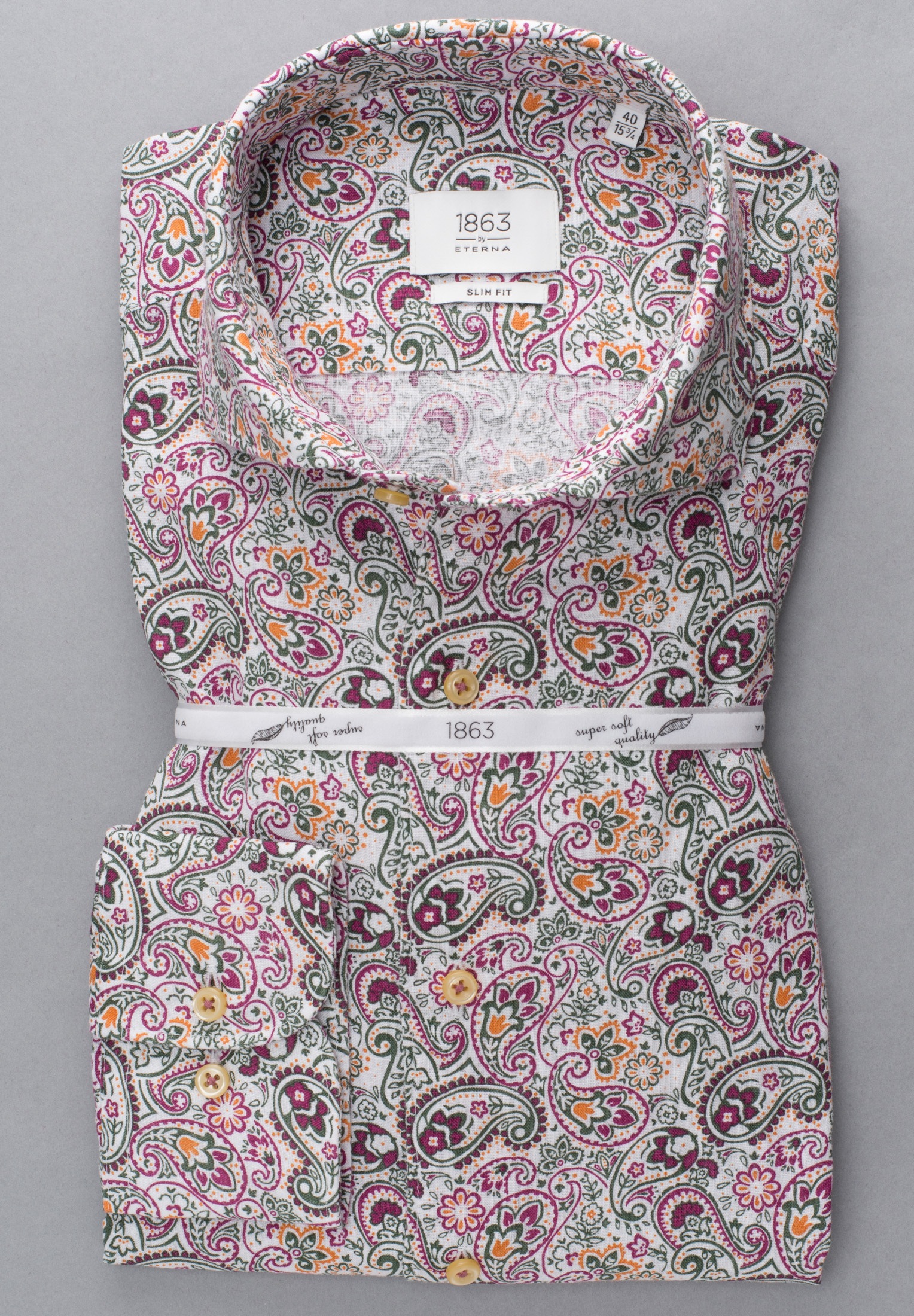 Eterna Langarmhemd »SLIM FIT« EASY IRON (bügelleicht)