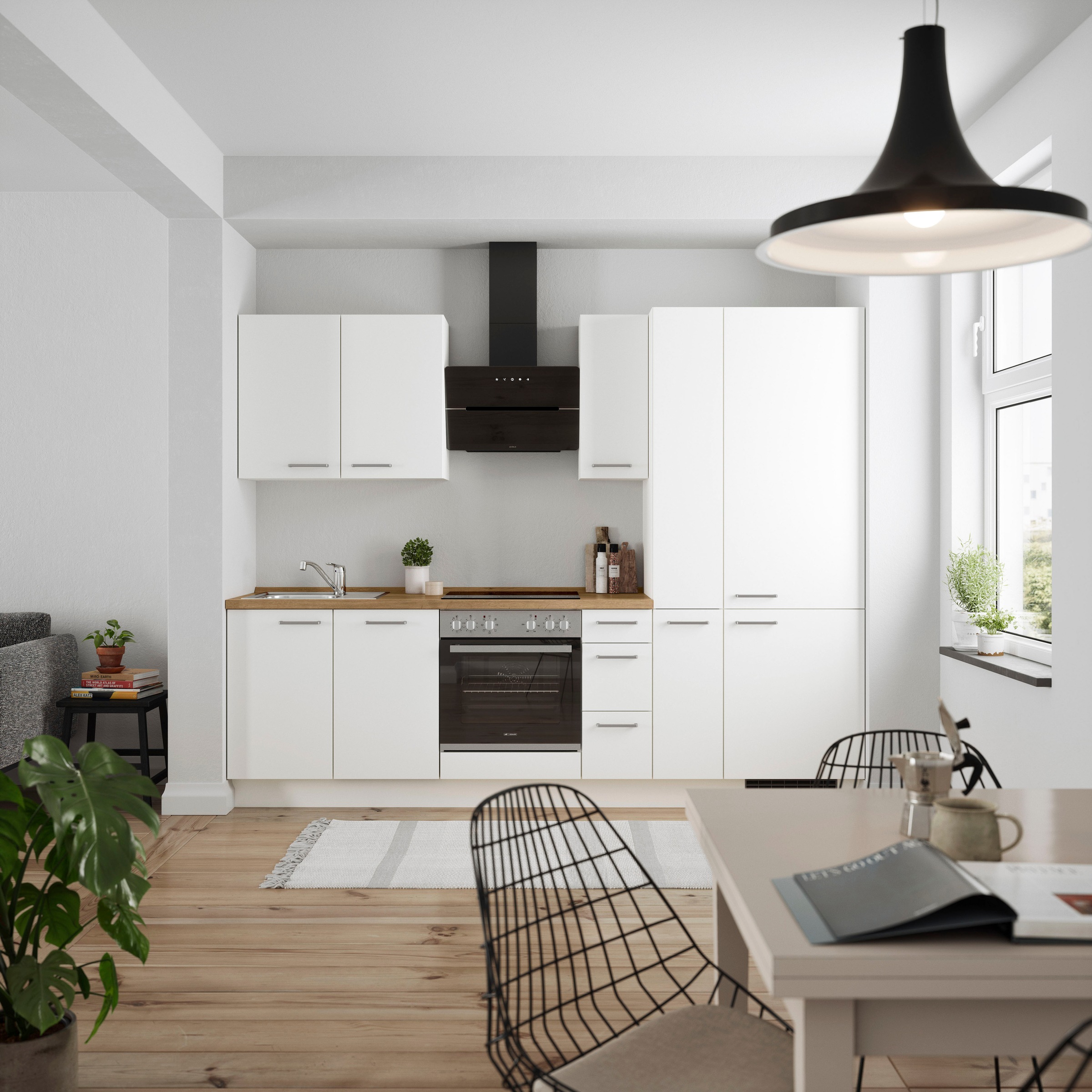 nobilia® Küchenzeile »"Touch II"«, vormontiert, Ausrichtung wählbar, Breite 270 cm, wahlw. mit E-Geräten