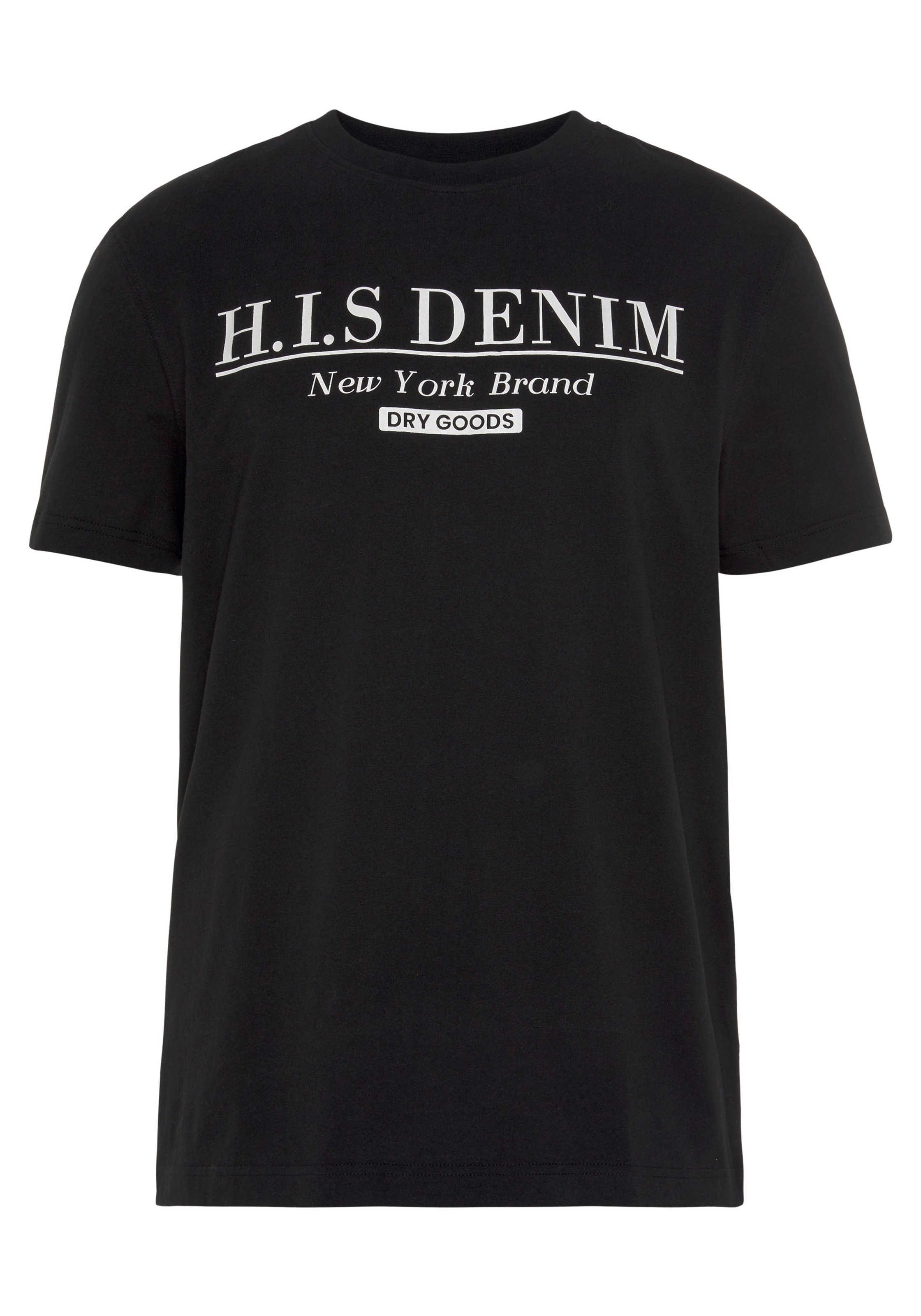 H.I.S T-Shirt, schmale Passform, bedrucktes Design, Rundhalsausschnitt