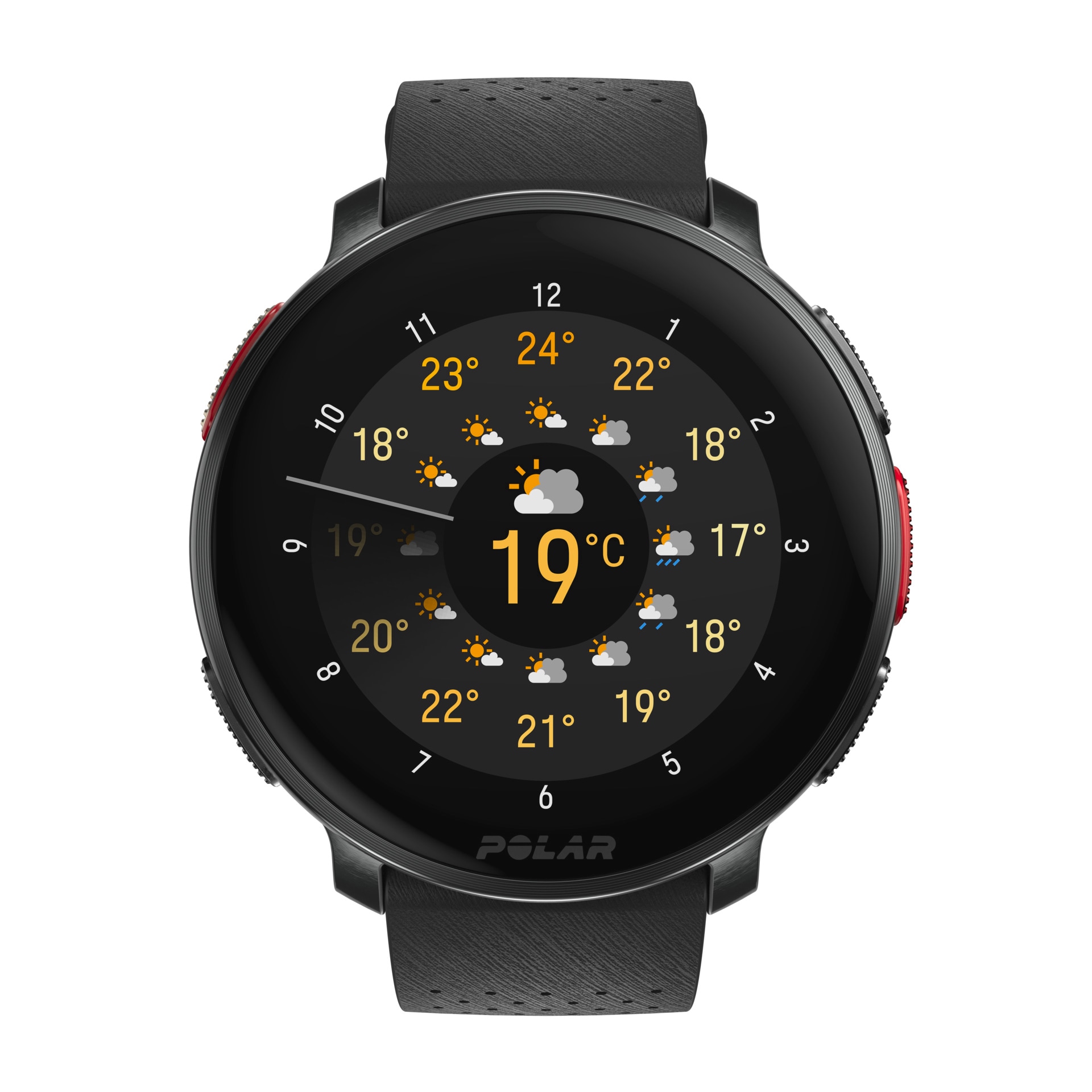 Polar Smartwatch »VANTAGE V3«, (3,5 cm / 1,39 Zoll), 32 GB, Premium-Multisportuhr Silikon-Armband S-L