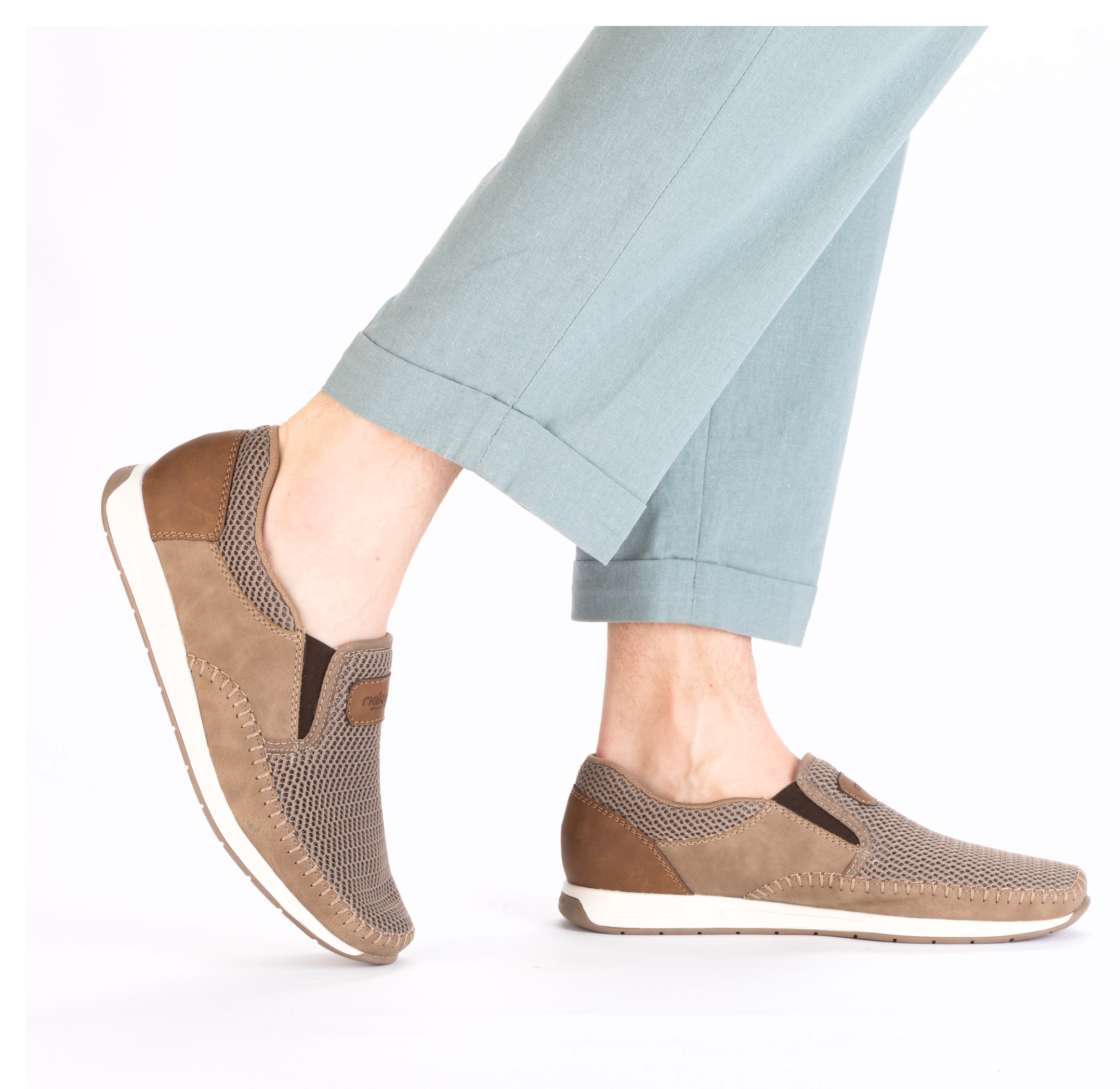 Rieker Slipper  Slip-on Sneaker, Schlupfschuh mit Stretcheinsätze