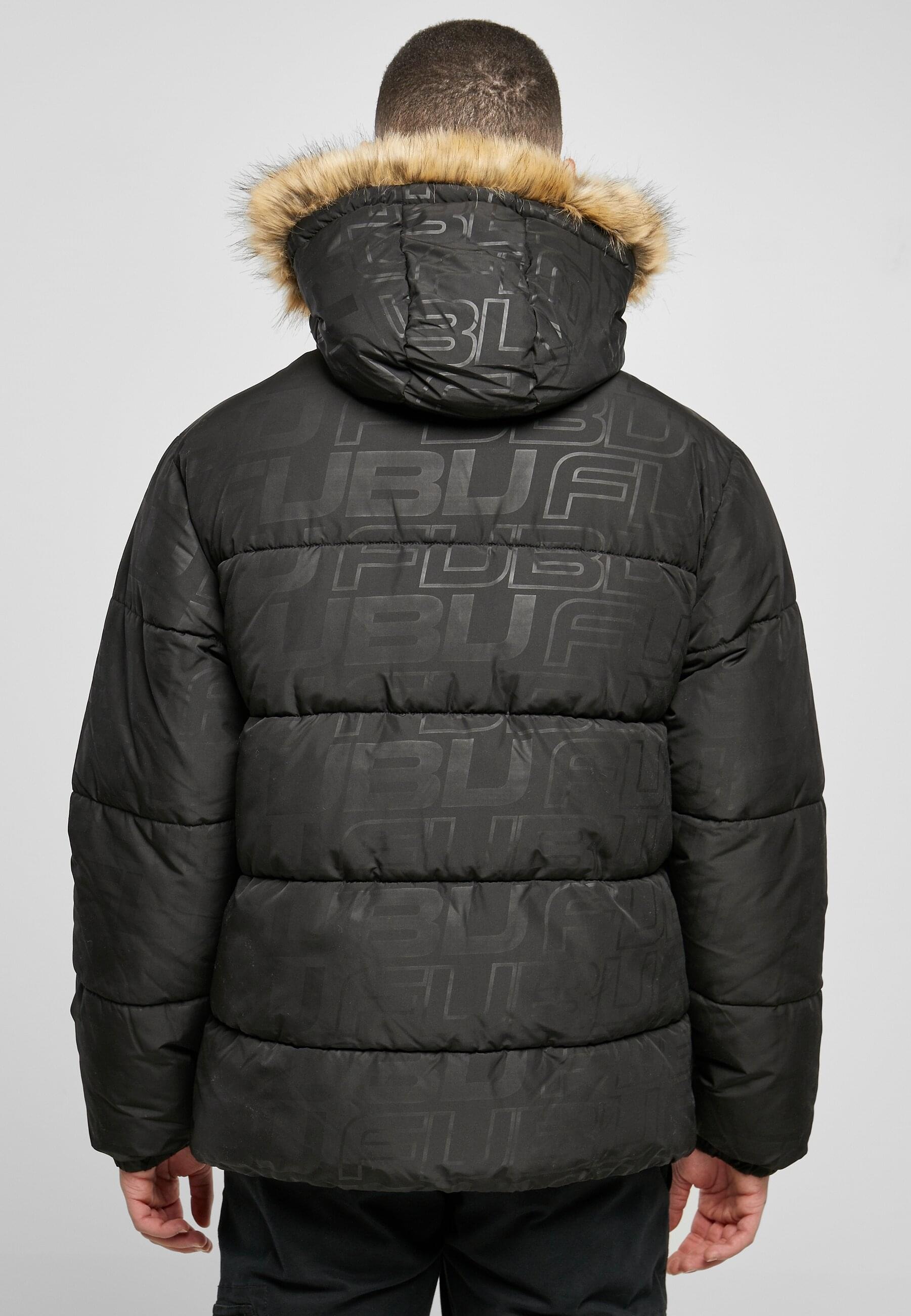 Fubu Winterjacke »Fubu Herren FM224-039-2 FUBU Corporate AOP Puffer Jacket« 1 Stk. tlg. mit Kapuze