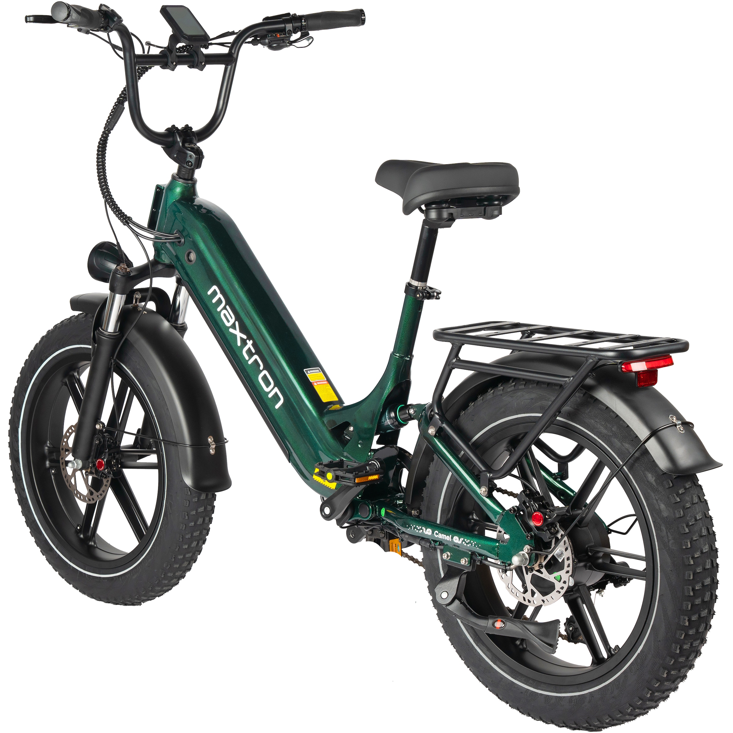Maxtron »Maxtron Camel E-Bike compactbike« 7 Gang Shimano Kettenschaltung Heckmotor 500 W Packung,  20-Zoll-Fettreifenfahrrad mit Vorder- und Hinterradfederung