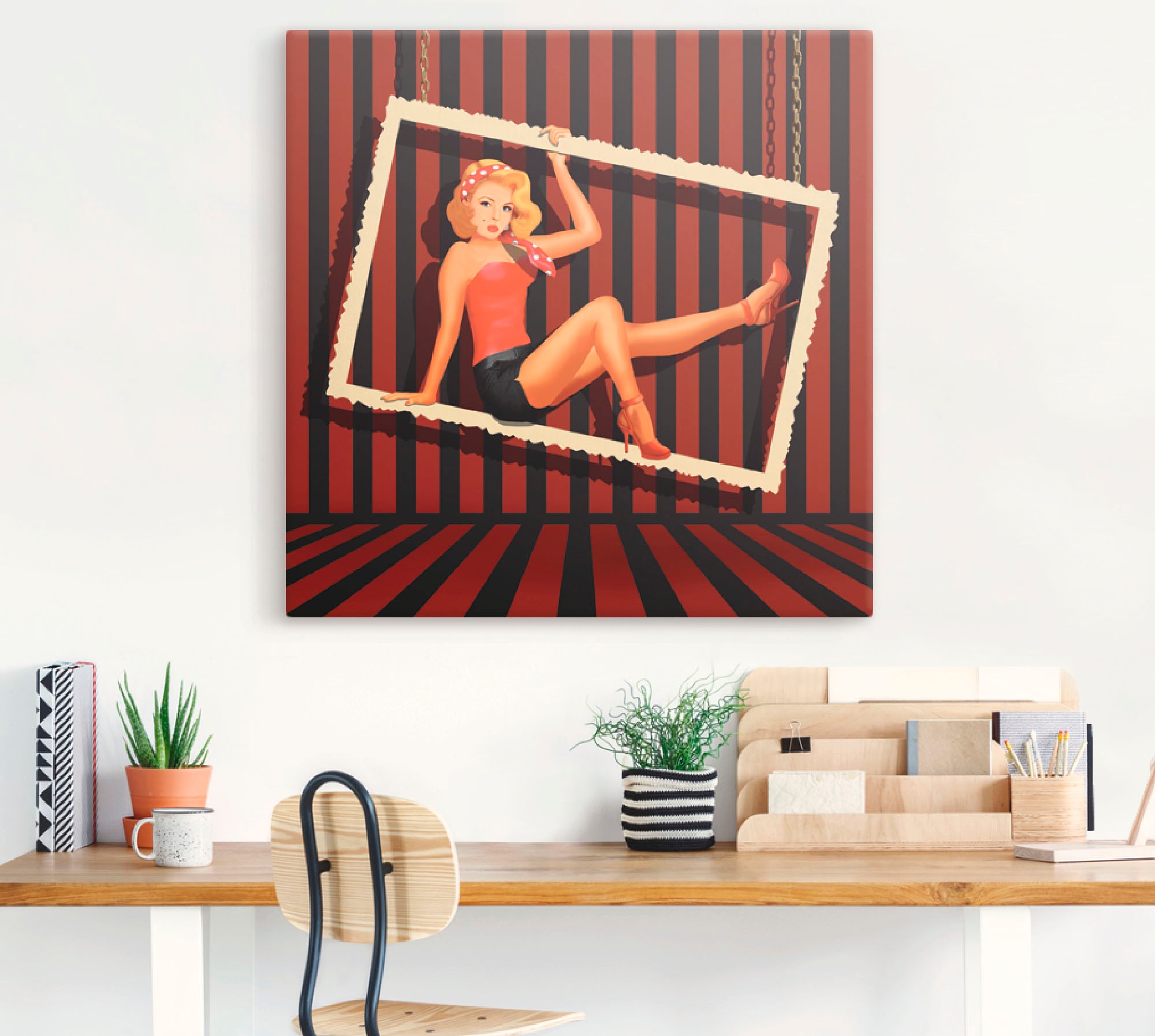 Artland Wandbild »Schönheit aus den 50er Jahren«, Frau, (1 St.), als Leinwandbild, Wandaufkleber in verschied. Größen