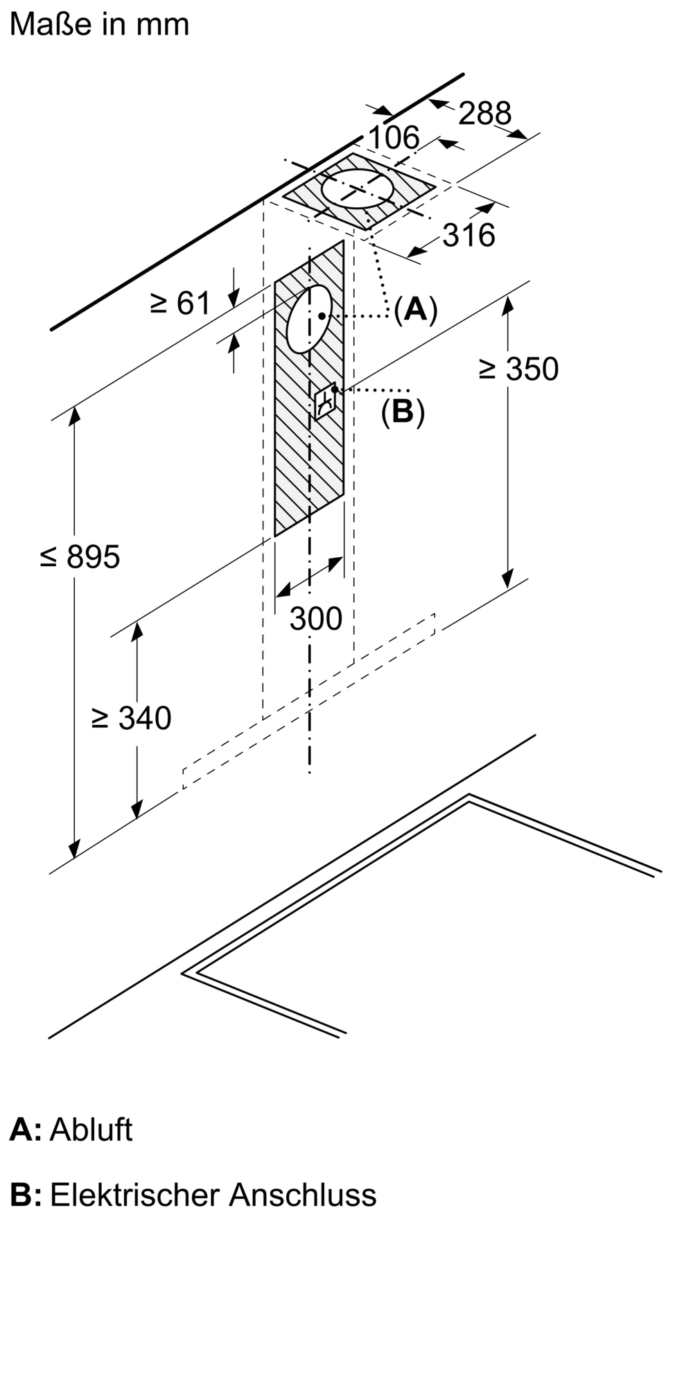 BOSCH Wandhaube »DWB63BC60« Serie Serie 2